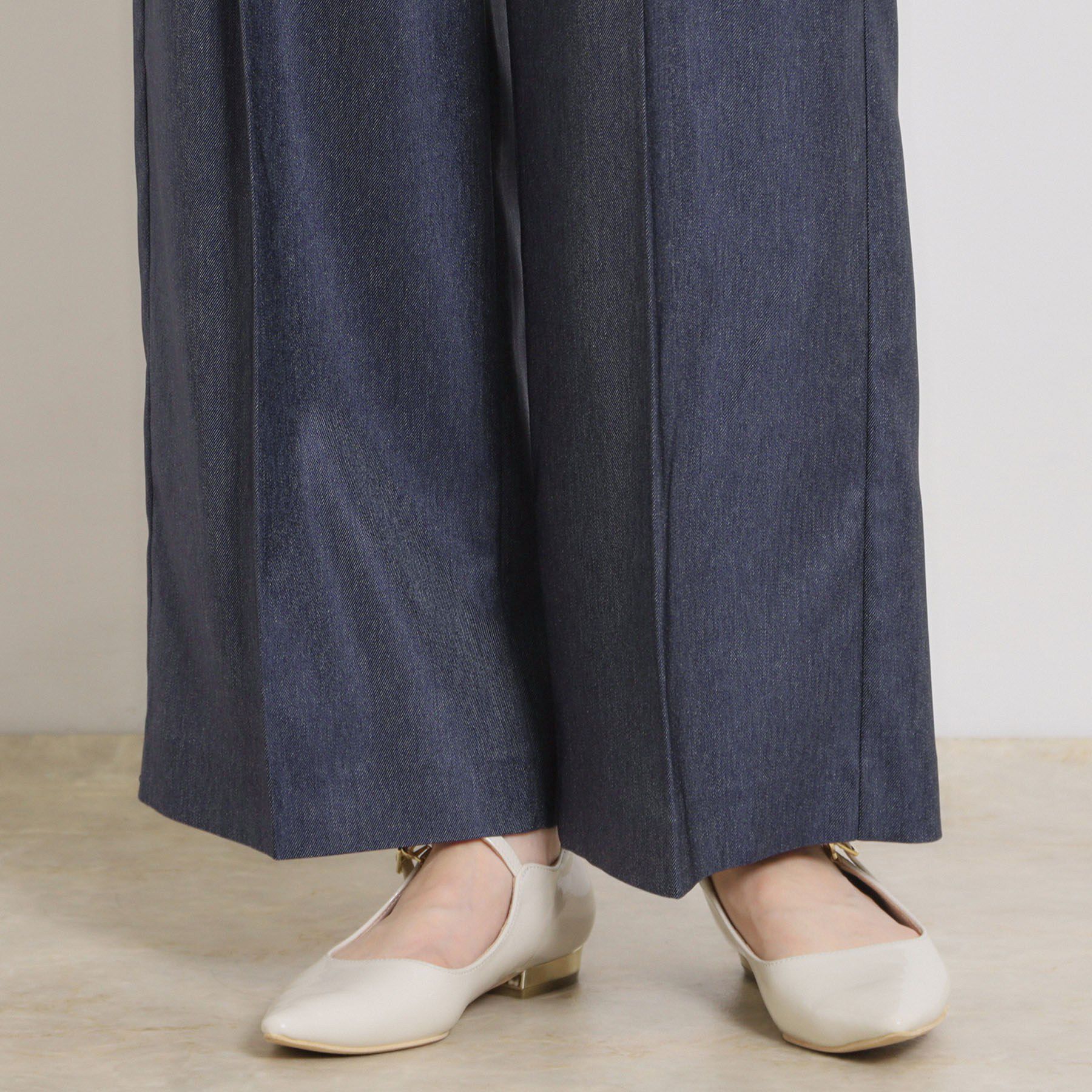 Couture broach「【洗える・S-LL】デニムライク ベルト付きパンツ」|その他|