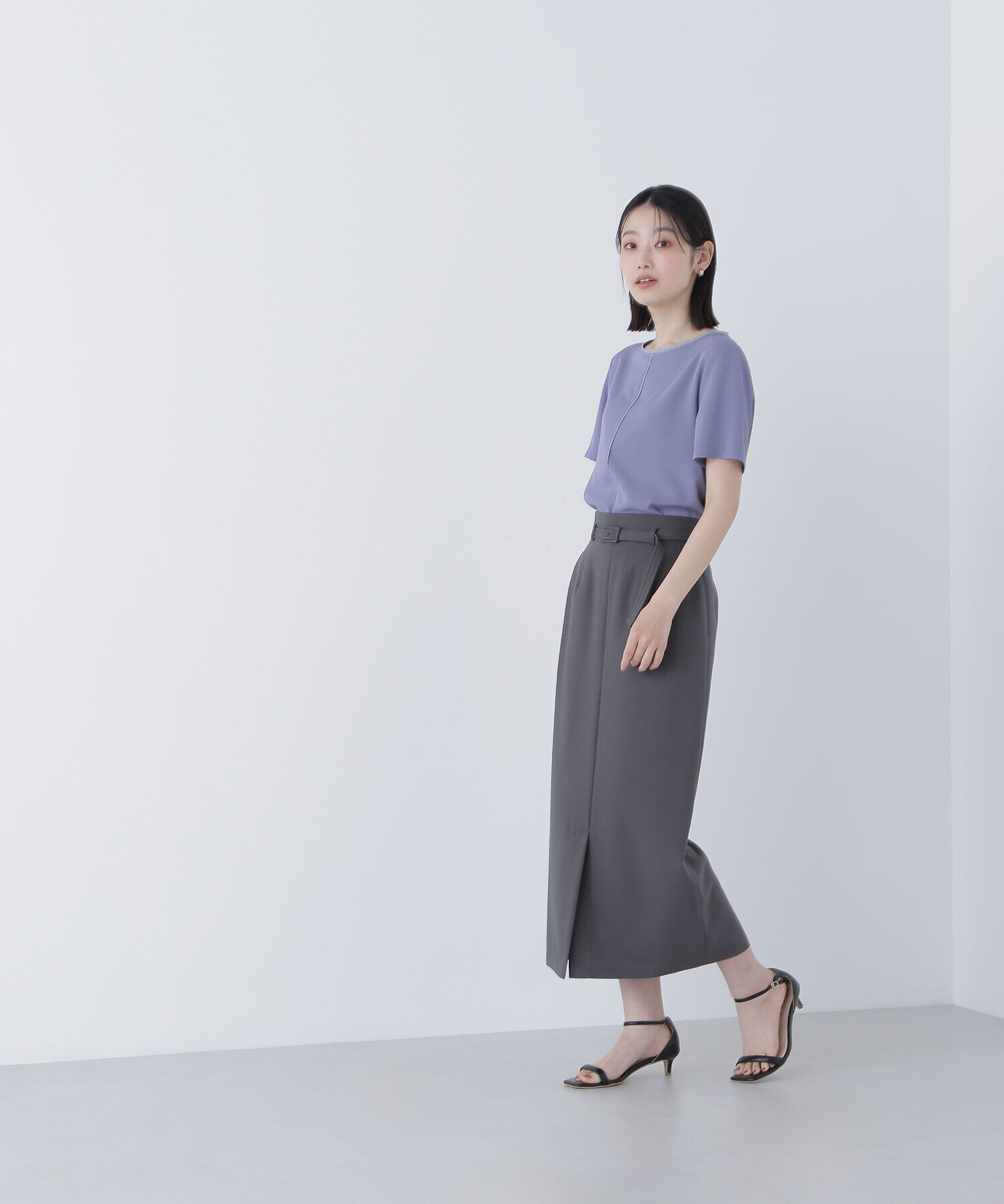  「シフォンラインTブラウス」|シャツ・ブラウス|