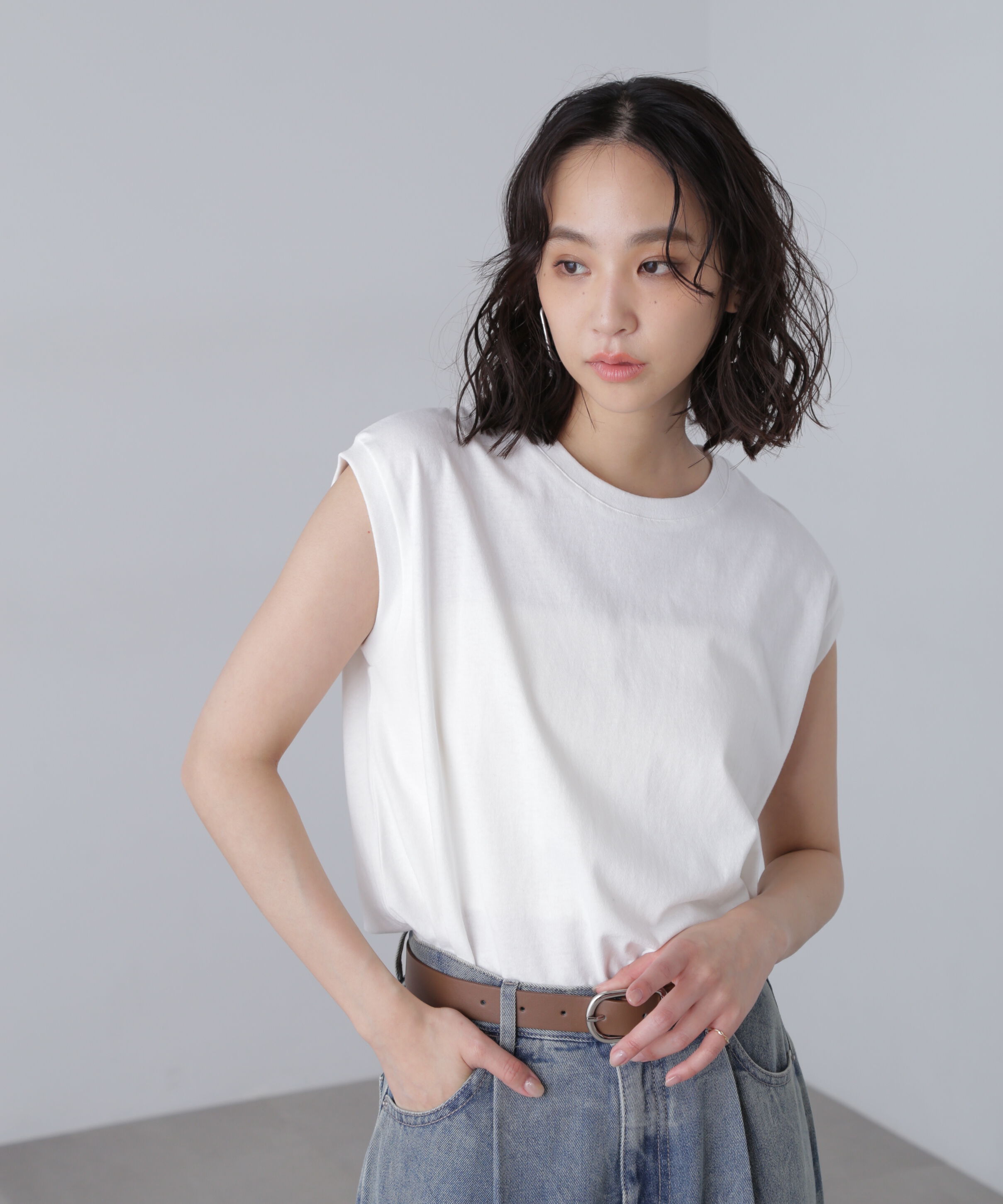  「USAコットンフレンチスリーブTシャツ」|Tシャツ・カットソー|