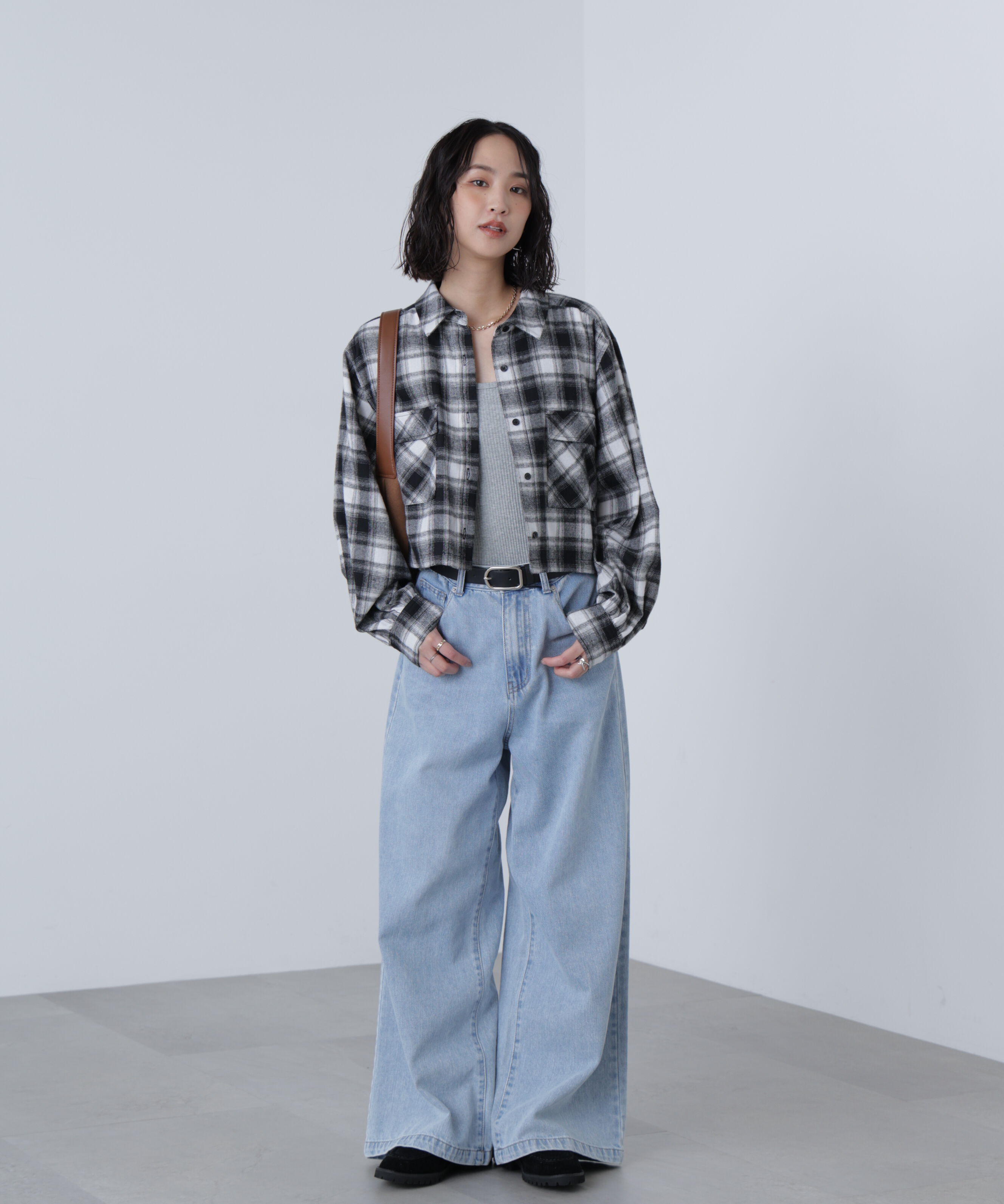  「ビッグポケットショート丈シャツ」|シャツ・ブラウス|