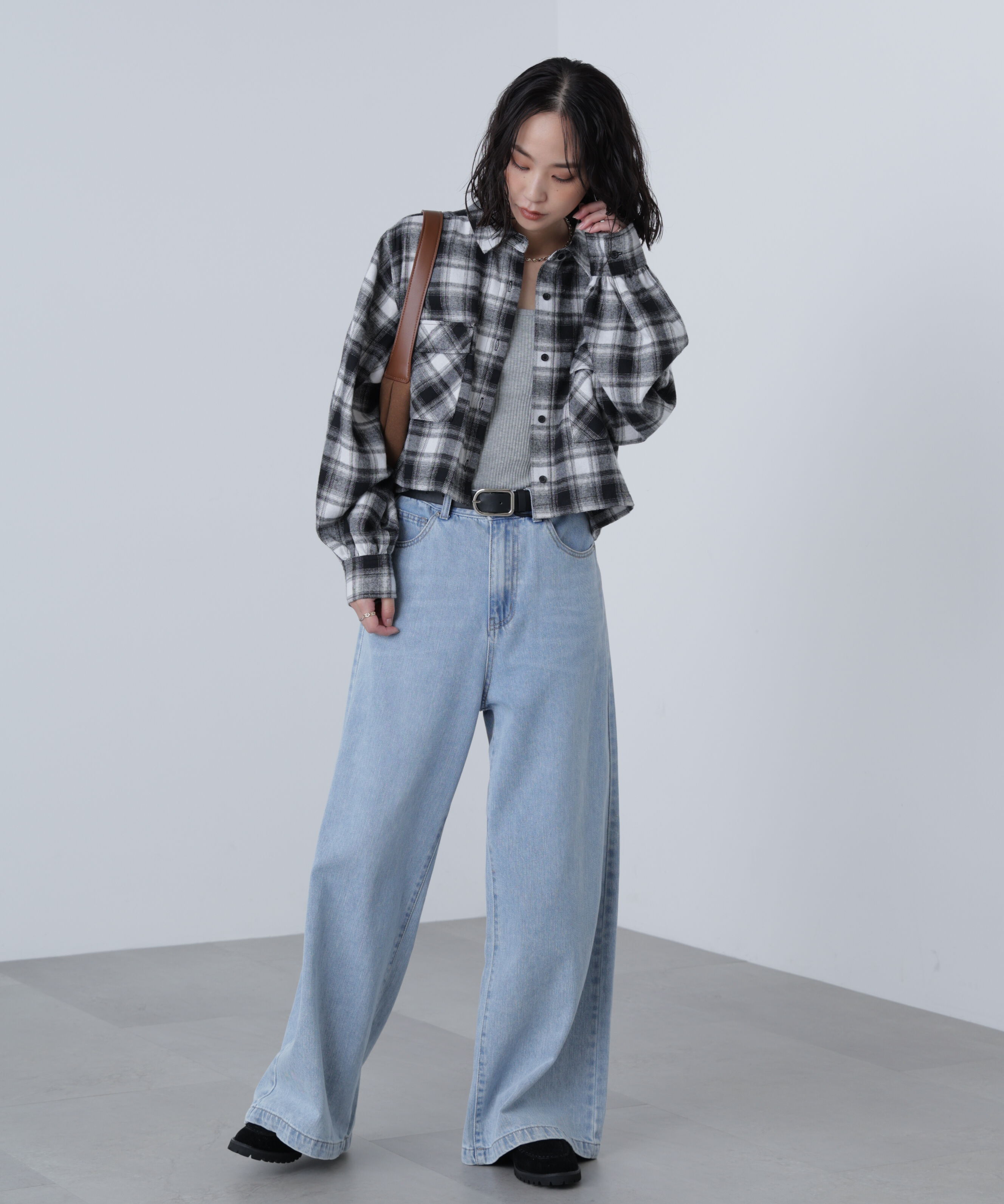  「ビッグポケットショート丈シャツ」|シャツ・ブラウス|