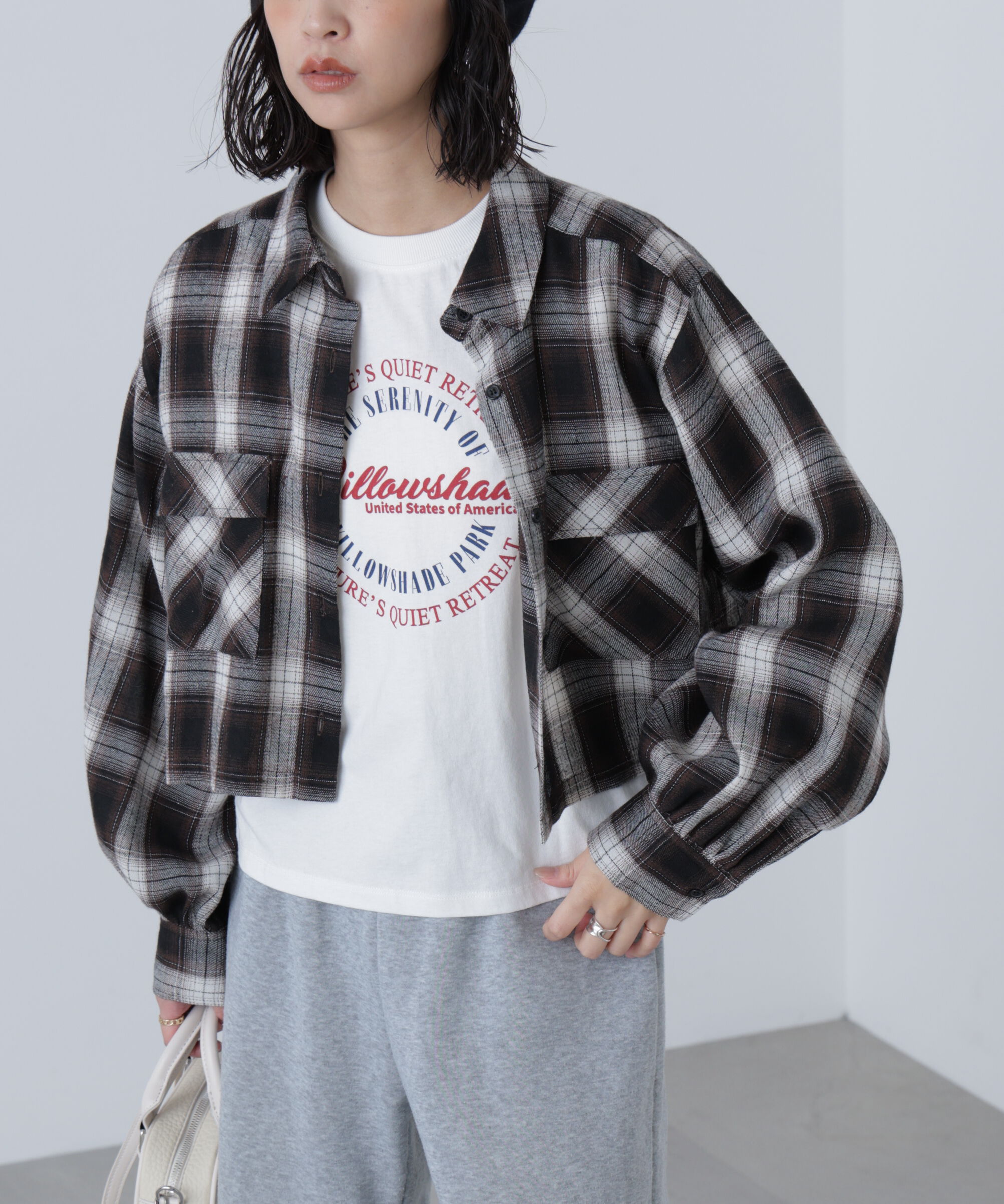  「ビッグポケットショート丈シャツ」|シャツ・ブラウス|