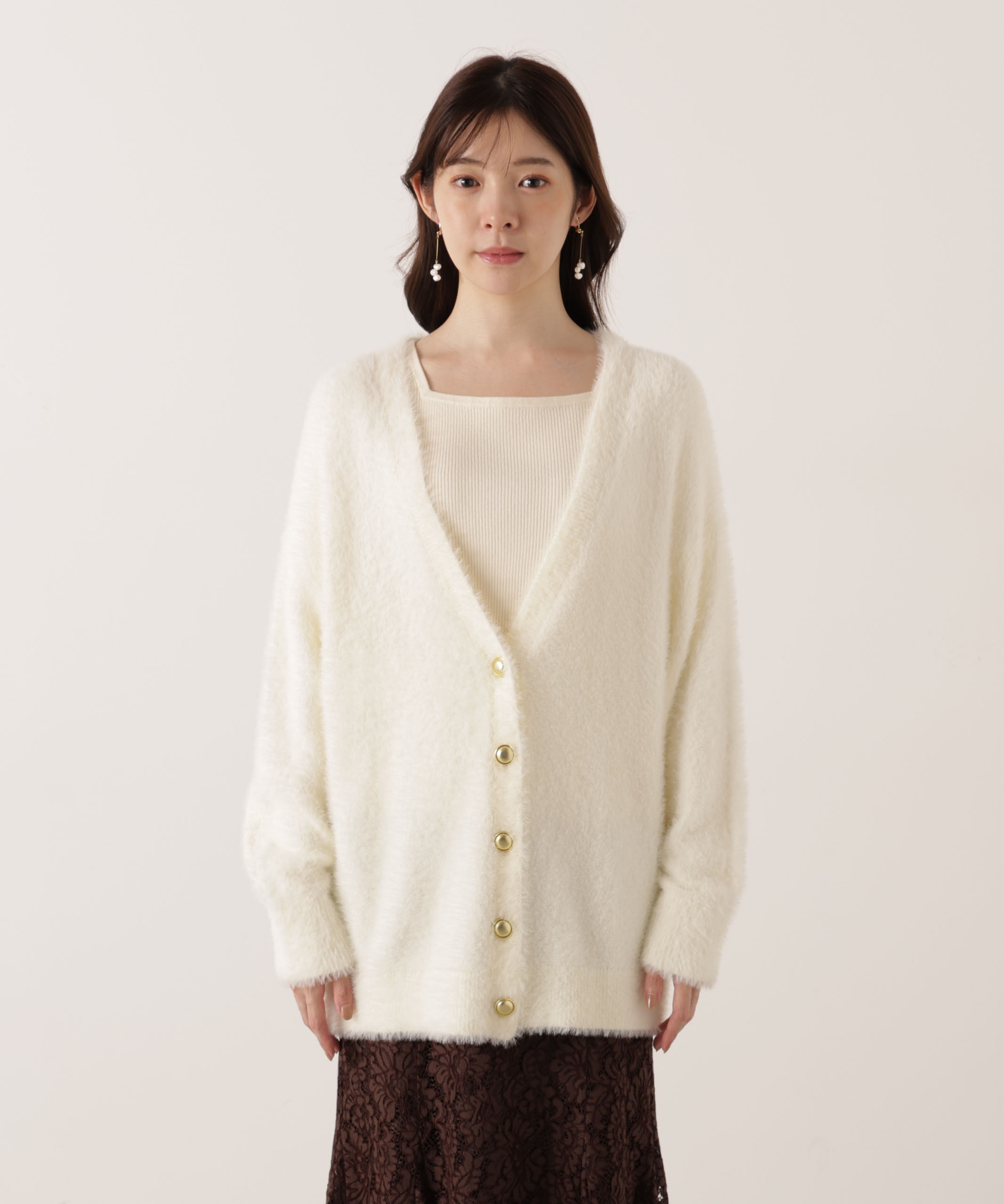 PROPORTION BODY DRESSING「シャギーカーデアンサンブル 25AW」|ニット・セーター|