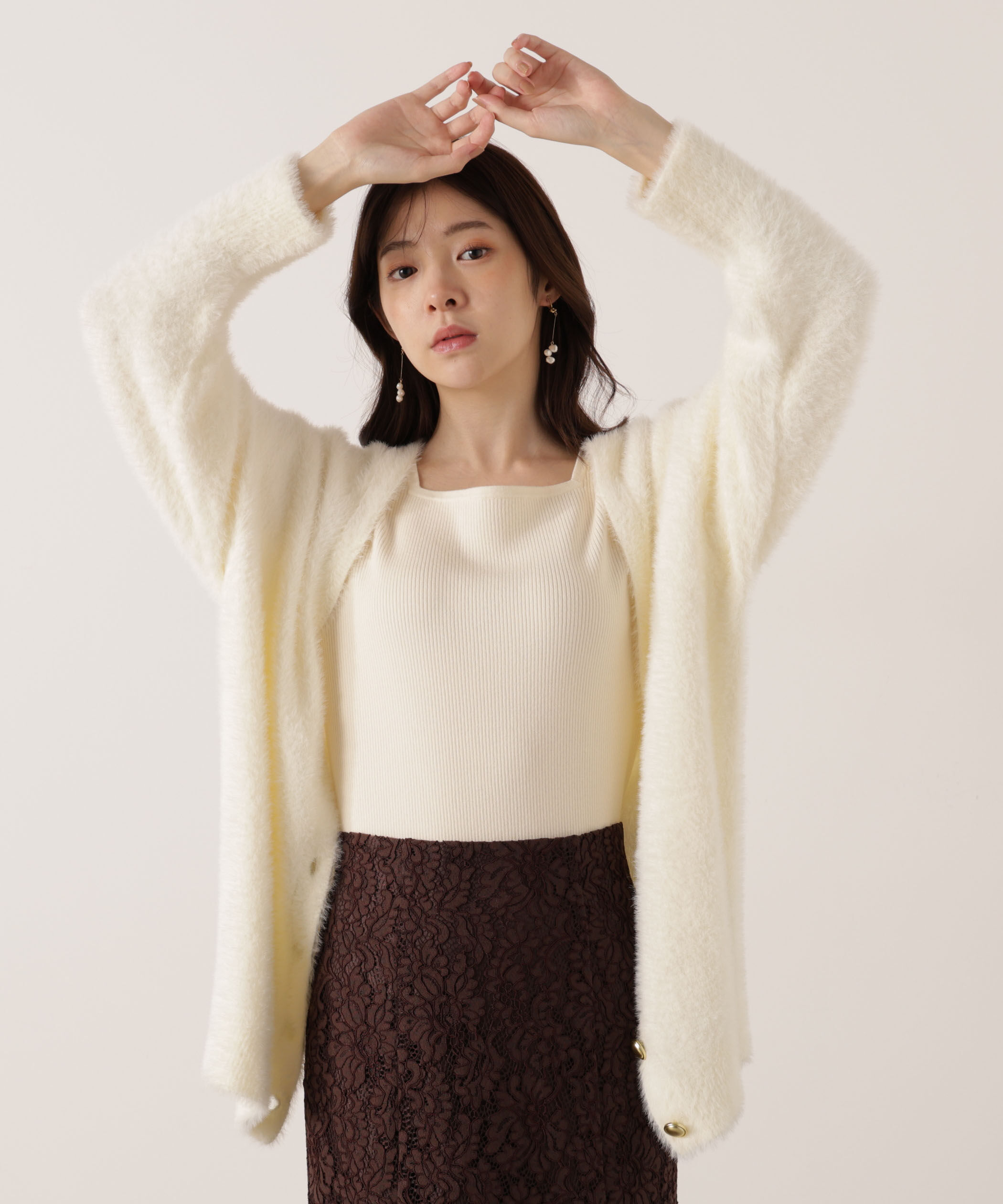 PROPORTION BODY DRESSING「シャギーカーデアンサンブル 25AW」|ニット・セーター|