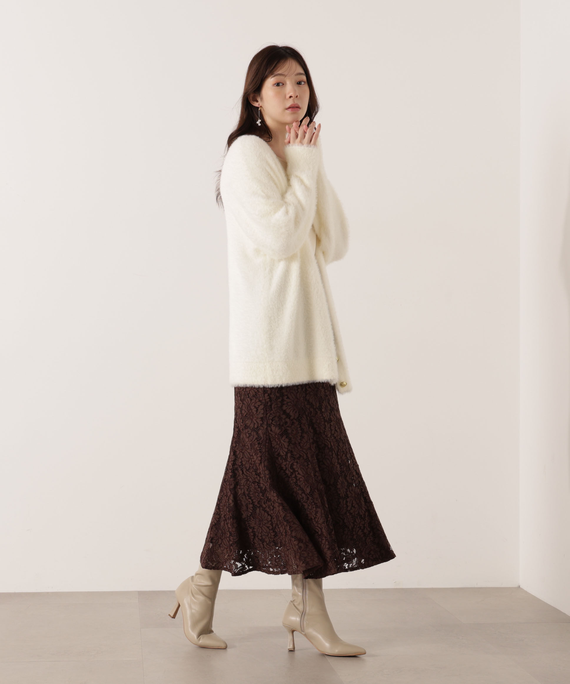 PROPORTION BODY DRESSING「シャギーカーデアンサンブル 25AW」|ニット・セーター|