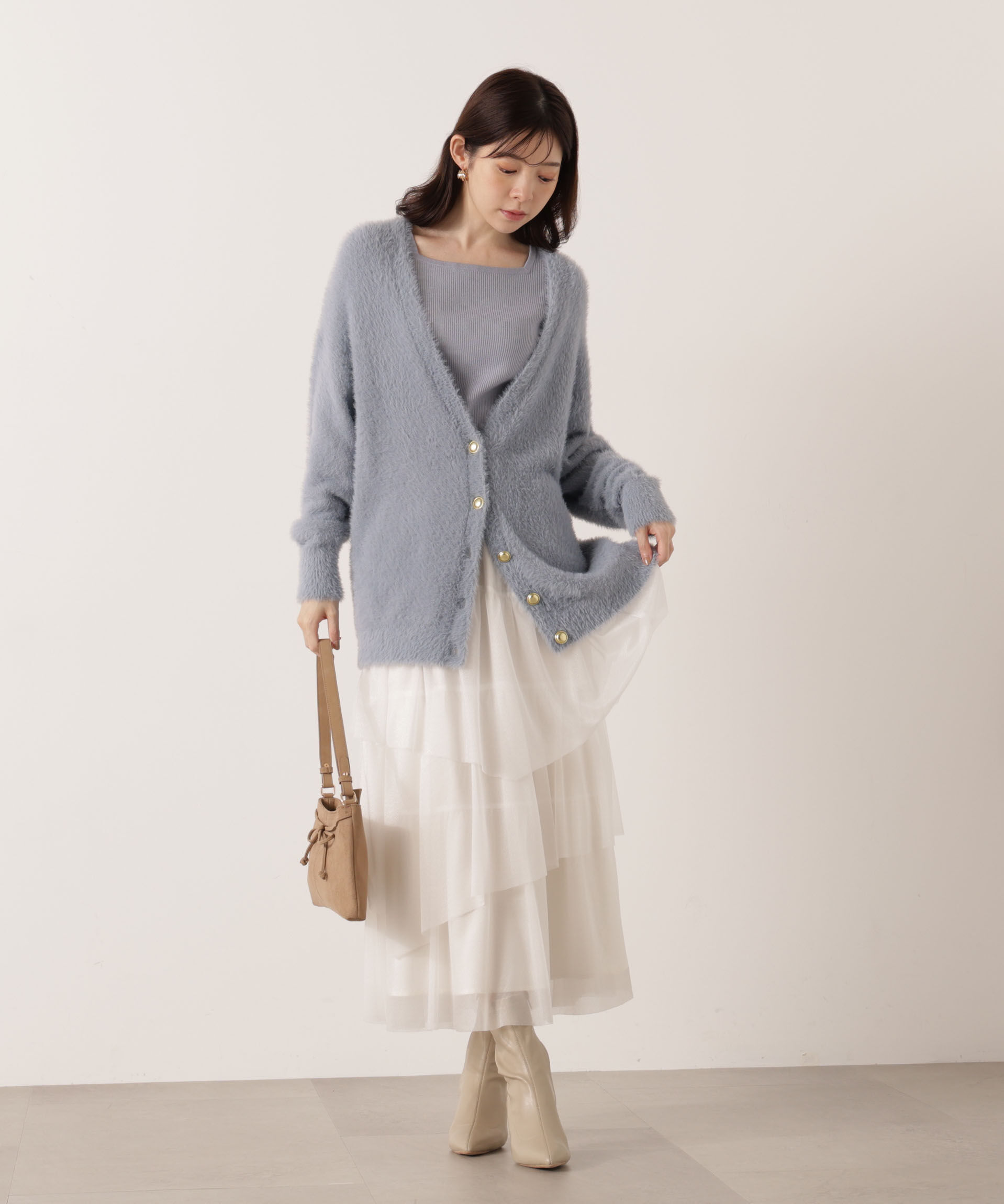 PROPORTION BODY DRESSING「シャギーカーデアンサンブル 25AW」|ニット・セーター|