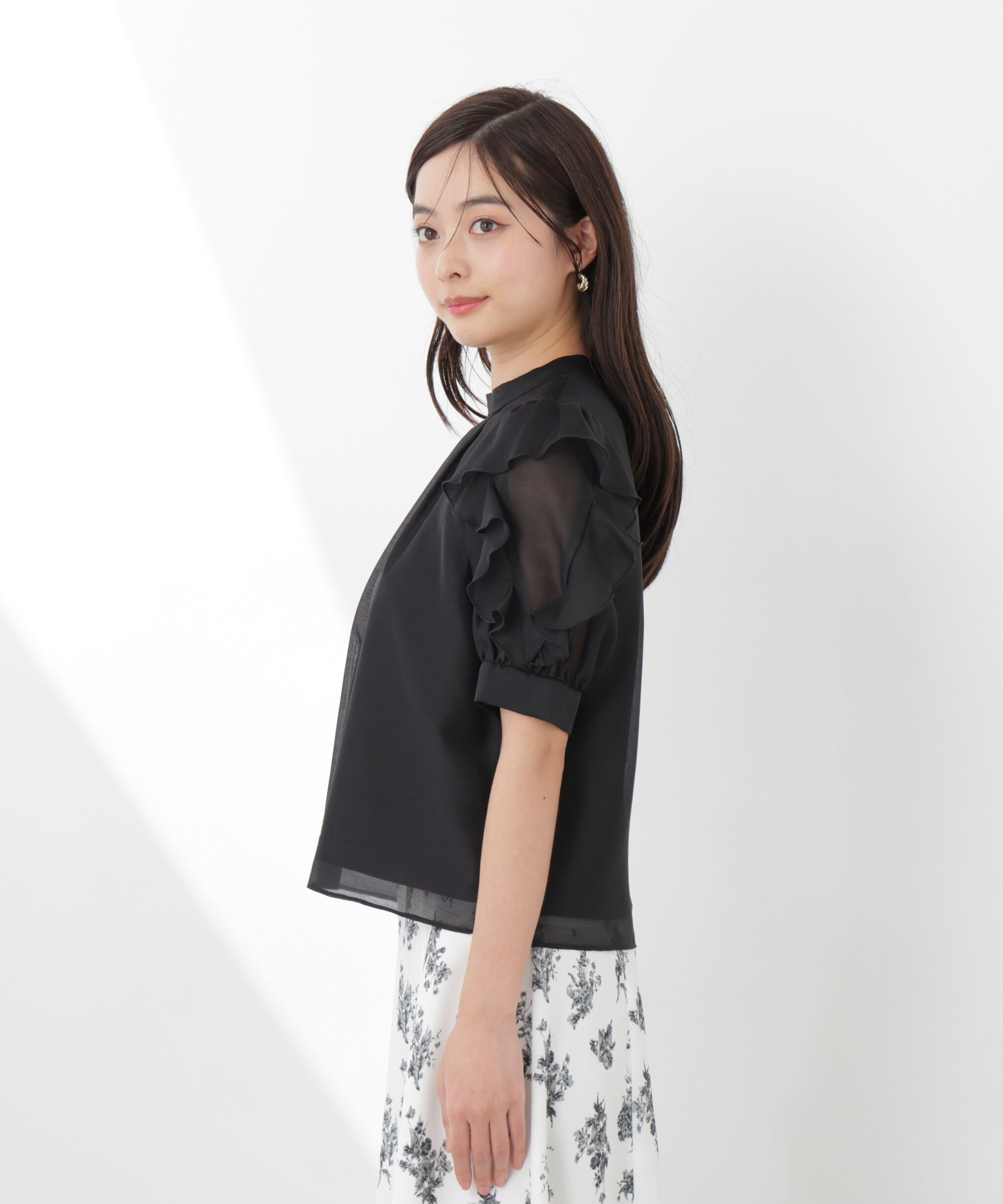 PROPORTION BODY DRESSING「＜ウォッシャブル＞フリルスリーブタックブラウス　26SS」|シャツ・ブラウス|