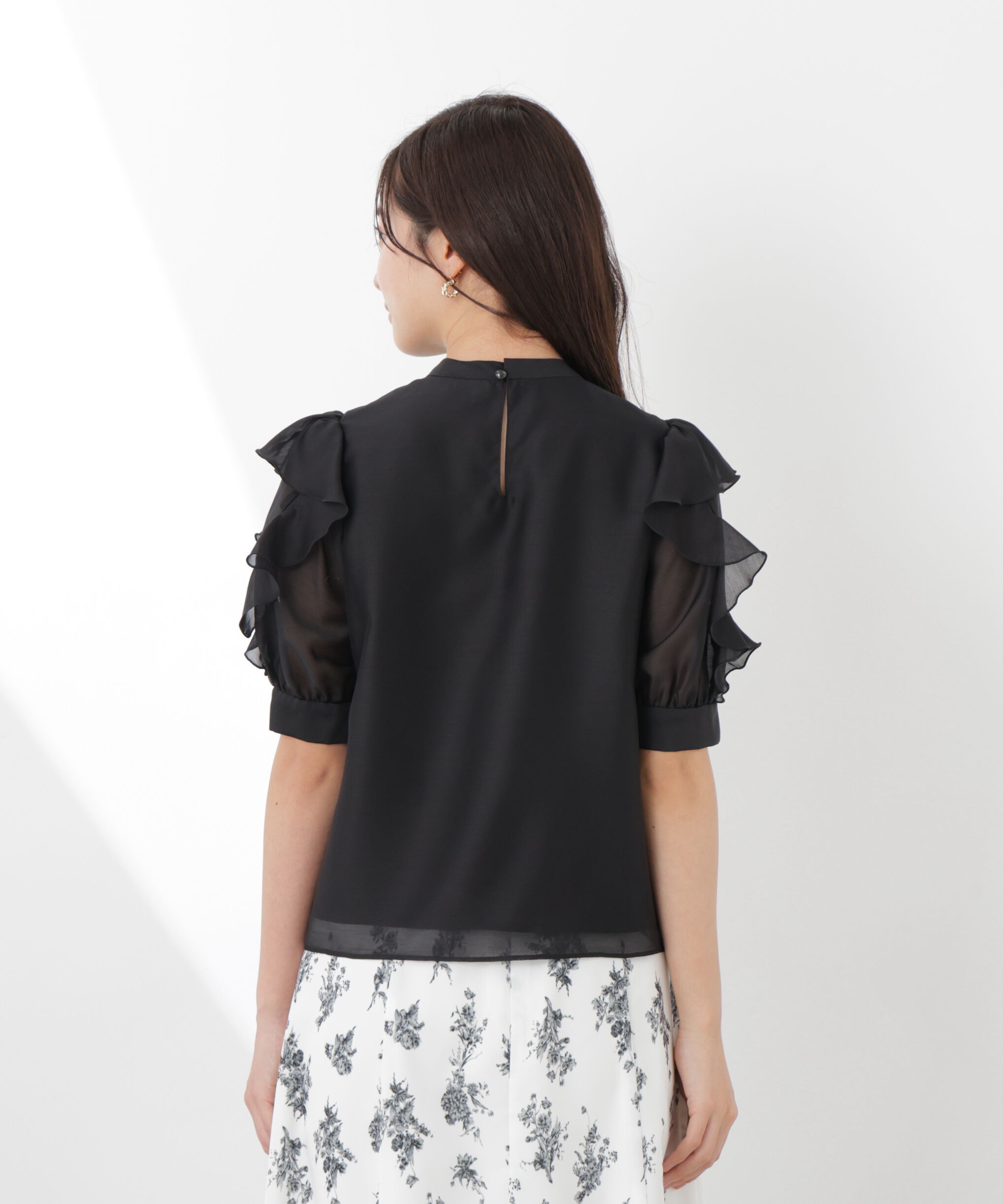 PROPORTION BODY DRESSING「＜ウォッシャブル＞フリルスリーブタックブラウス　26SS」|シャツ・ブラウス|