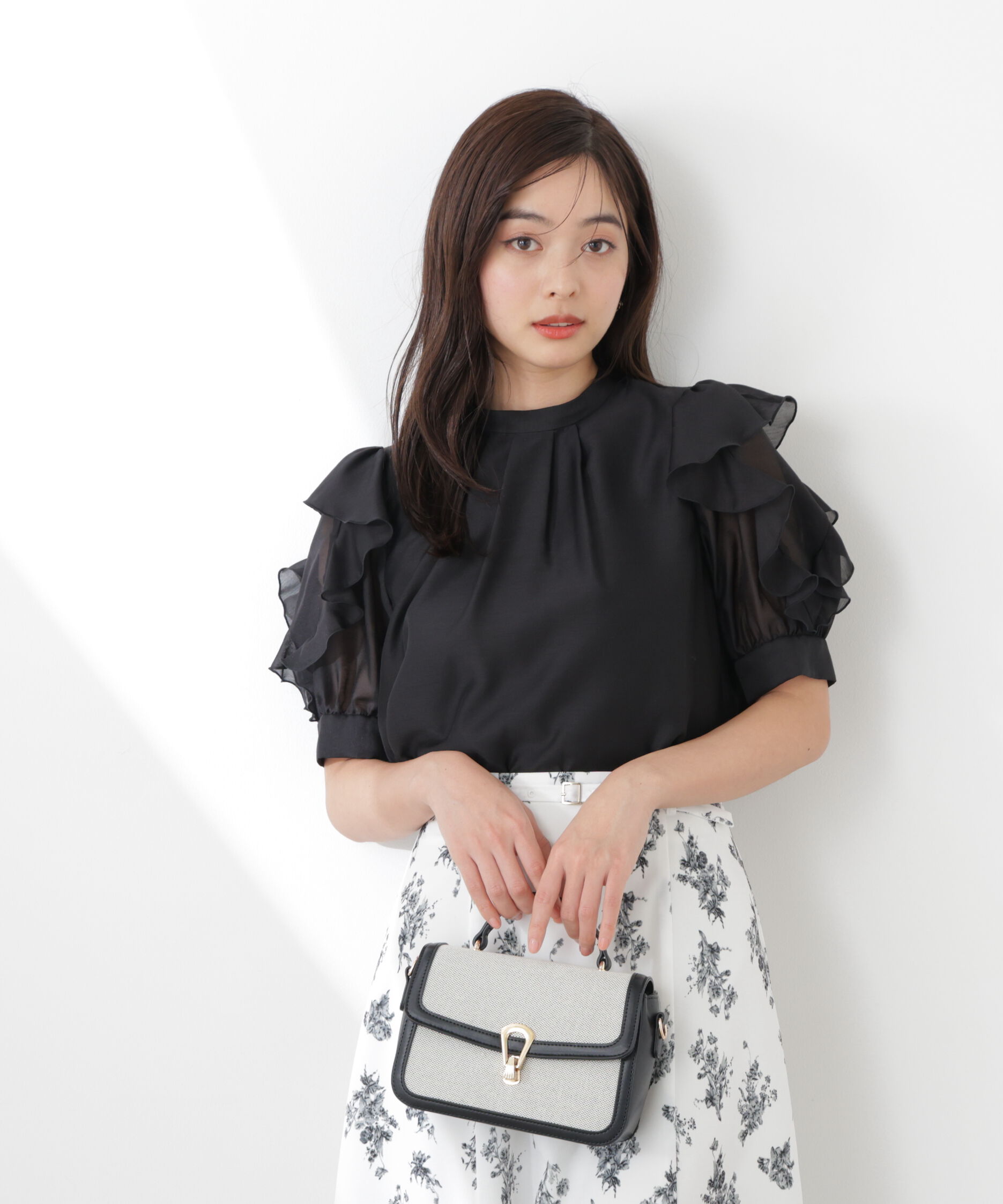 PROPORTION BODY DRESSING「＜ウォッシャブル＞フリルスリーブタックブラウス　26SS」|シャツ・ブラウス|