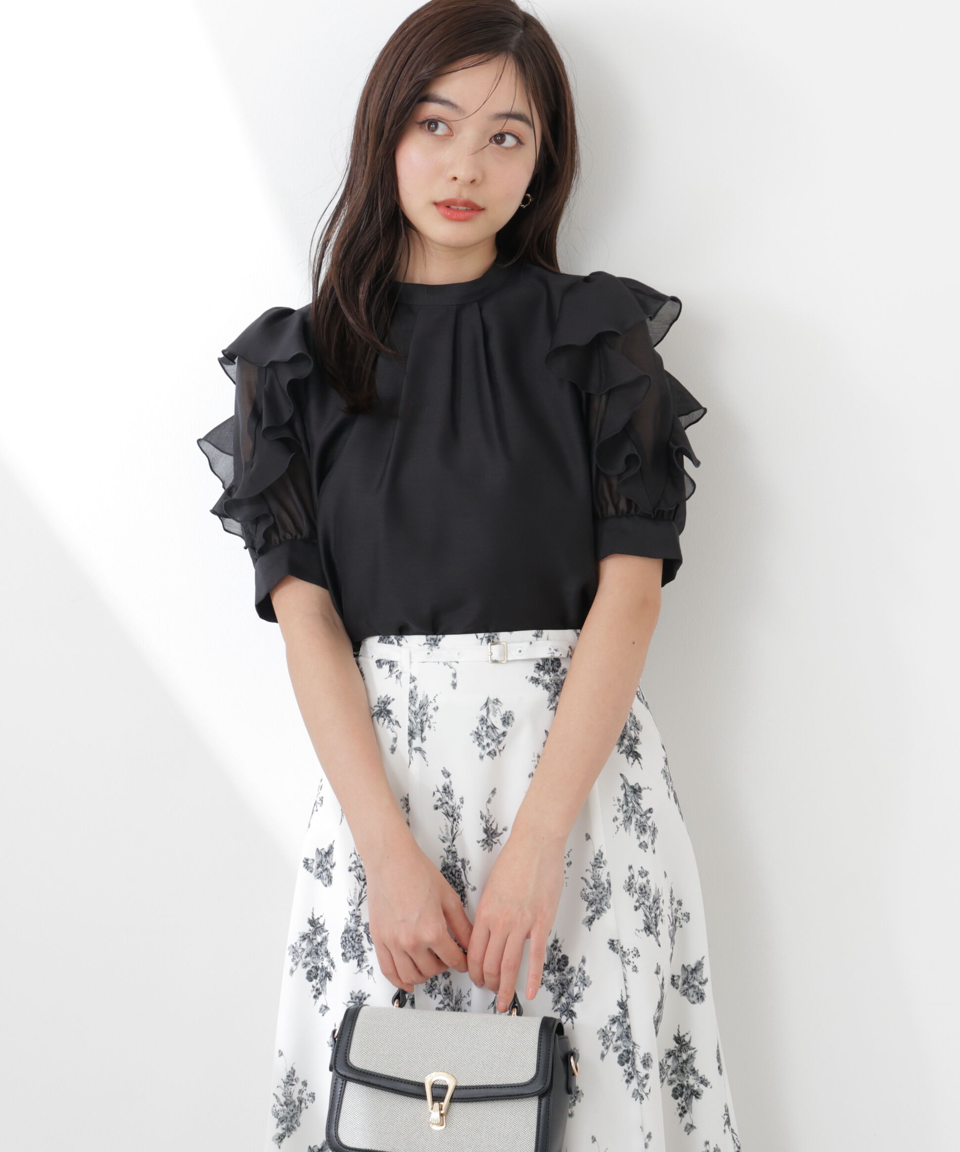 PROPORTION BODY DRESSING「＜ウォッシャブル＞フリルスリーブタックブラウス　26SS」|シャツ・ブラウス|