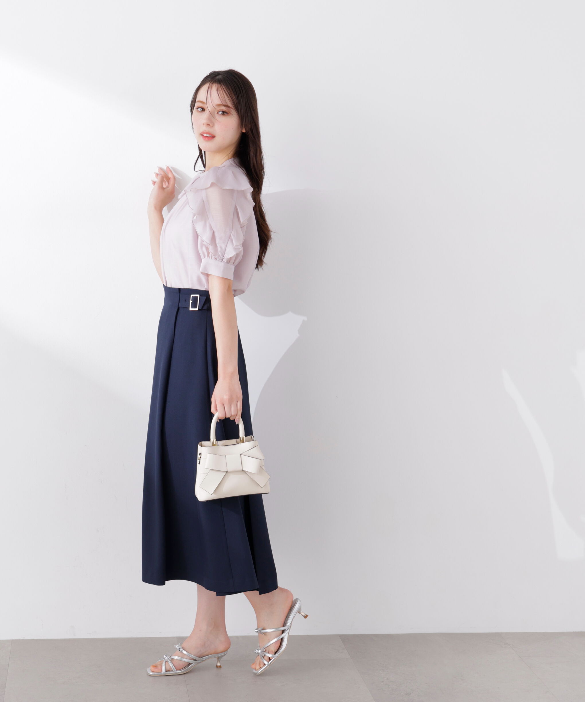 PROPORTION BODY DRESSING「＜ウォッシャブル＞フリルスリーブタックブラウス　26SS」|シャツ・ブラウス|