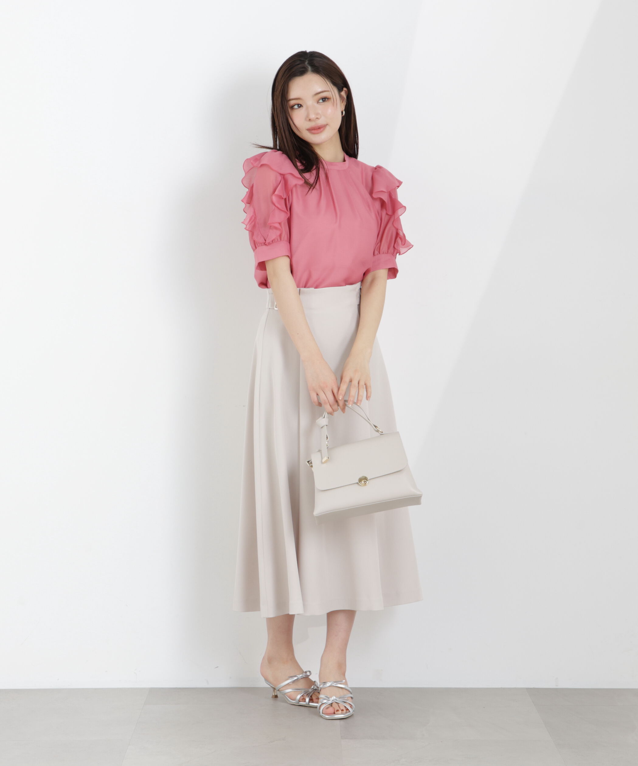 PROPORTION BODY DRESSING「＜ウォッシャブル＞フリルスリーブタックブラウス　26SS」|シャツ・ブラウス|