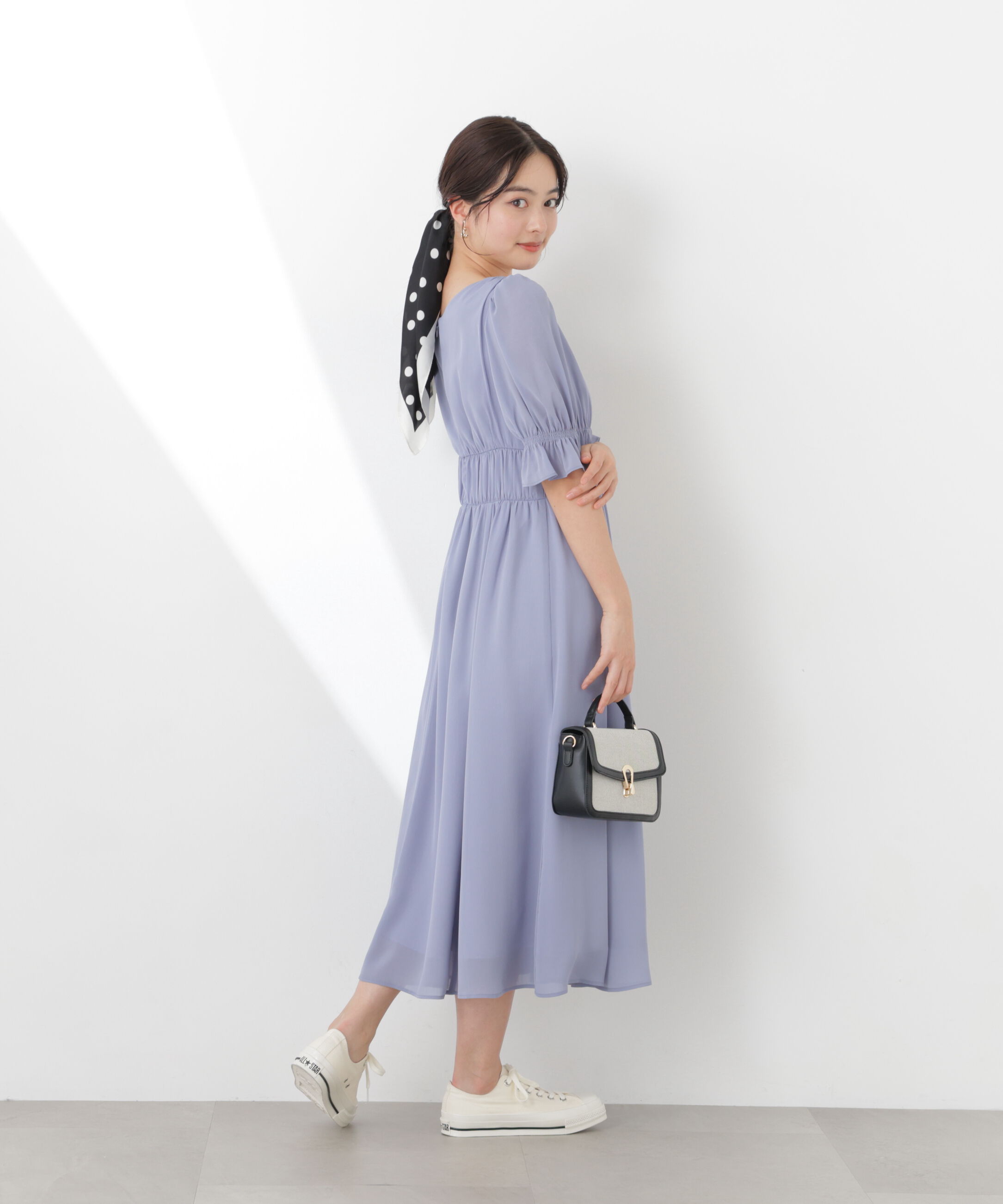 PROPORTION BODY DRESSING「シフォン楊柳ギャザーワンピース　26SS」|ワンピース|