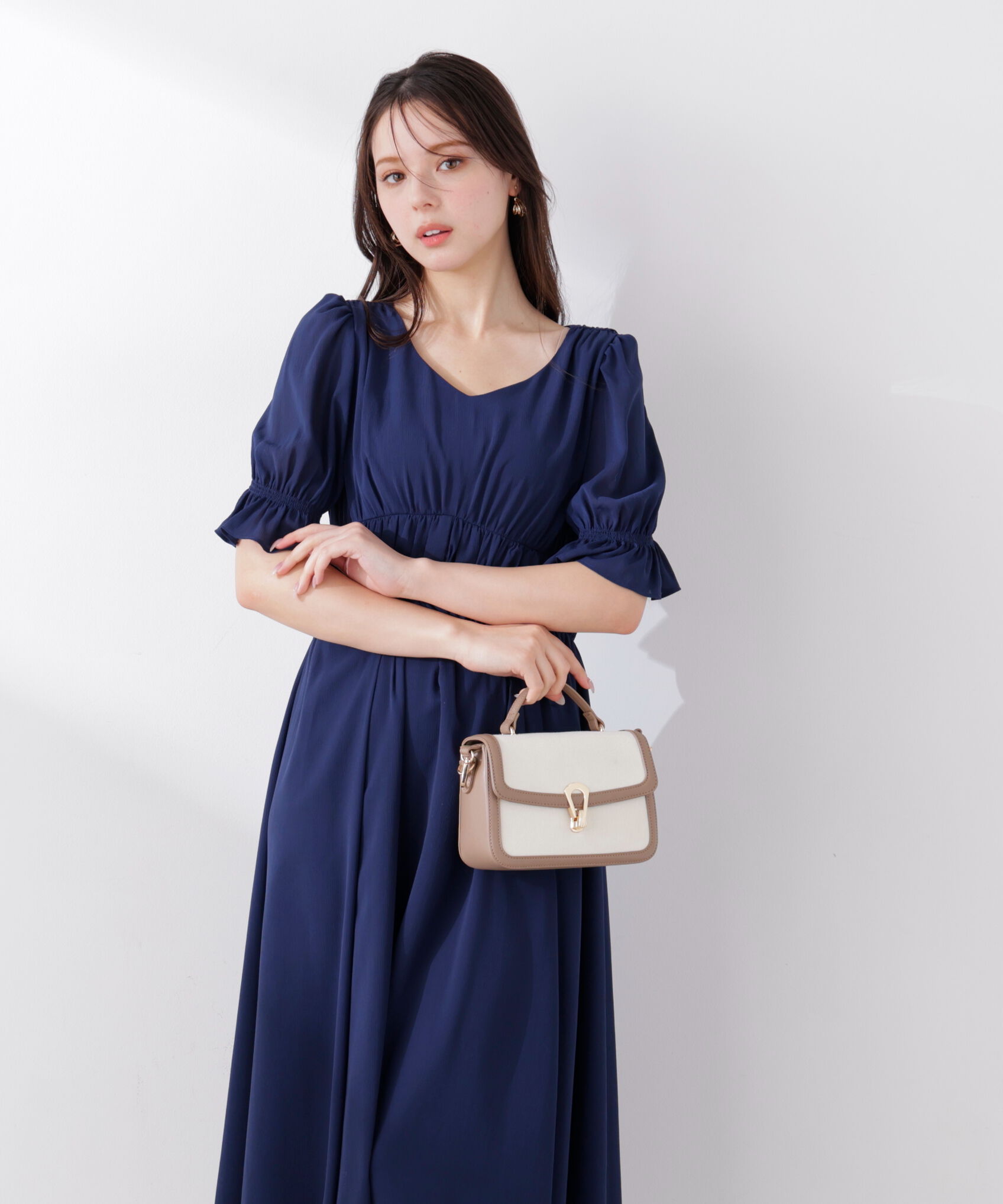 PROPORTION BODY DRESSING「シフォン楊柳ギャザーワンピース　26SS」|ワンピース|