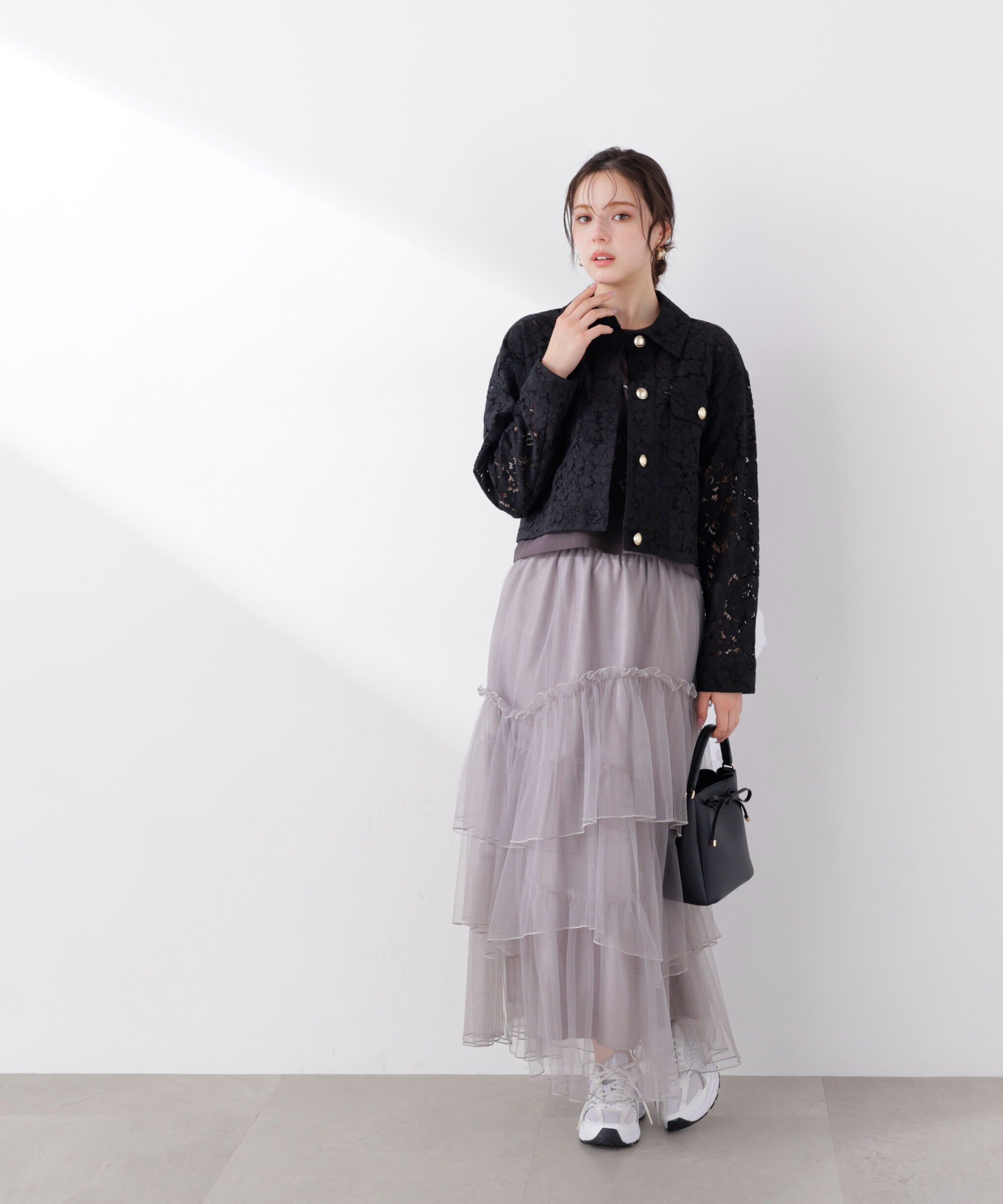 PROPORTION BODY DRESSING「ランダムティアードチュールスカート　26SS」|スカート|