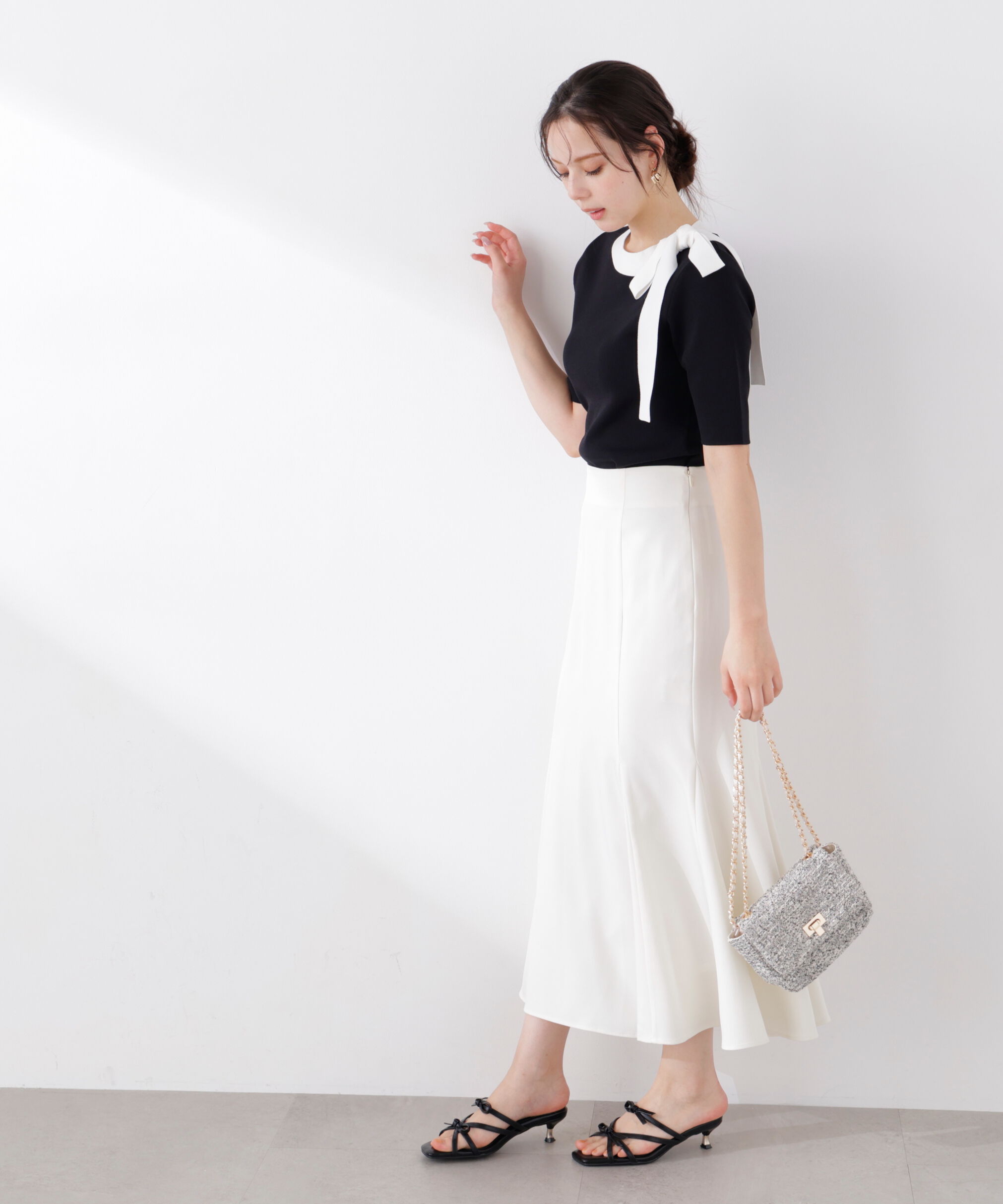 PROPORTION BODY DRESSING「＜UV＞サイドリボンニット　26SS」|ニット・セーター|