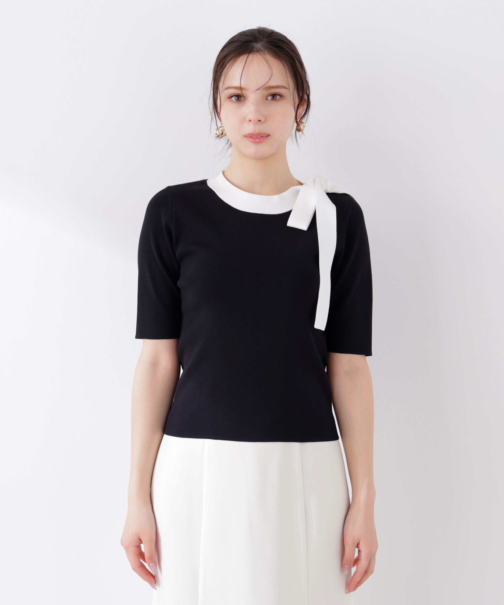 PROPORTION BODY DRESSING「＜UV＞サイドリボンニット　26SS」|ニット・セーター|