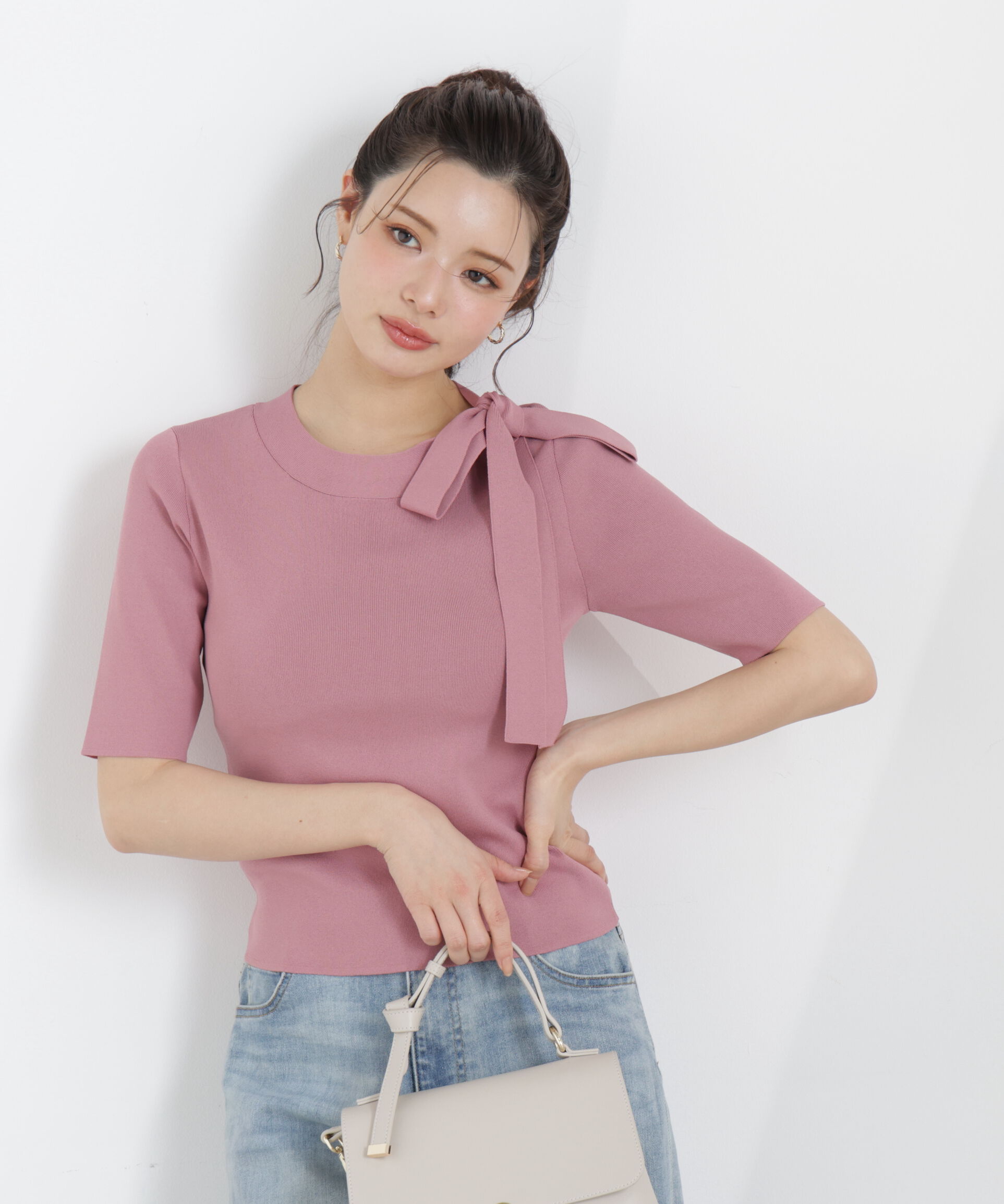 PROPORTION BODY DRESSING「＜UV＞サイドリボンニット　26SS」|ニット・セーター|