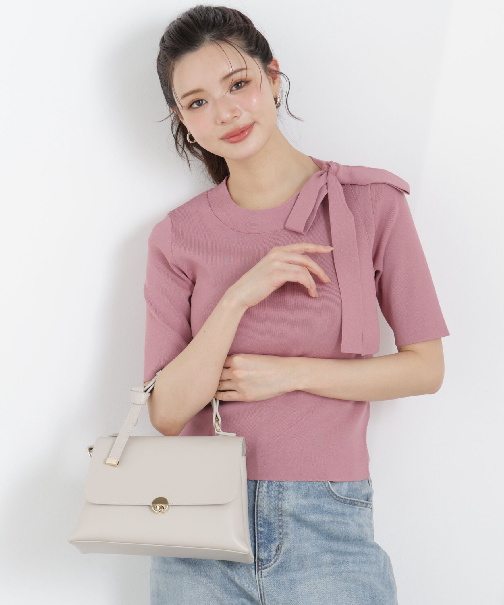 PROPORTION BODY DRESSING「＜UV＞サイドリボンニット　26SS」|ニット・セーター|