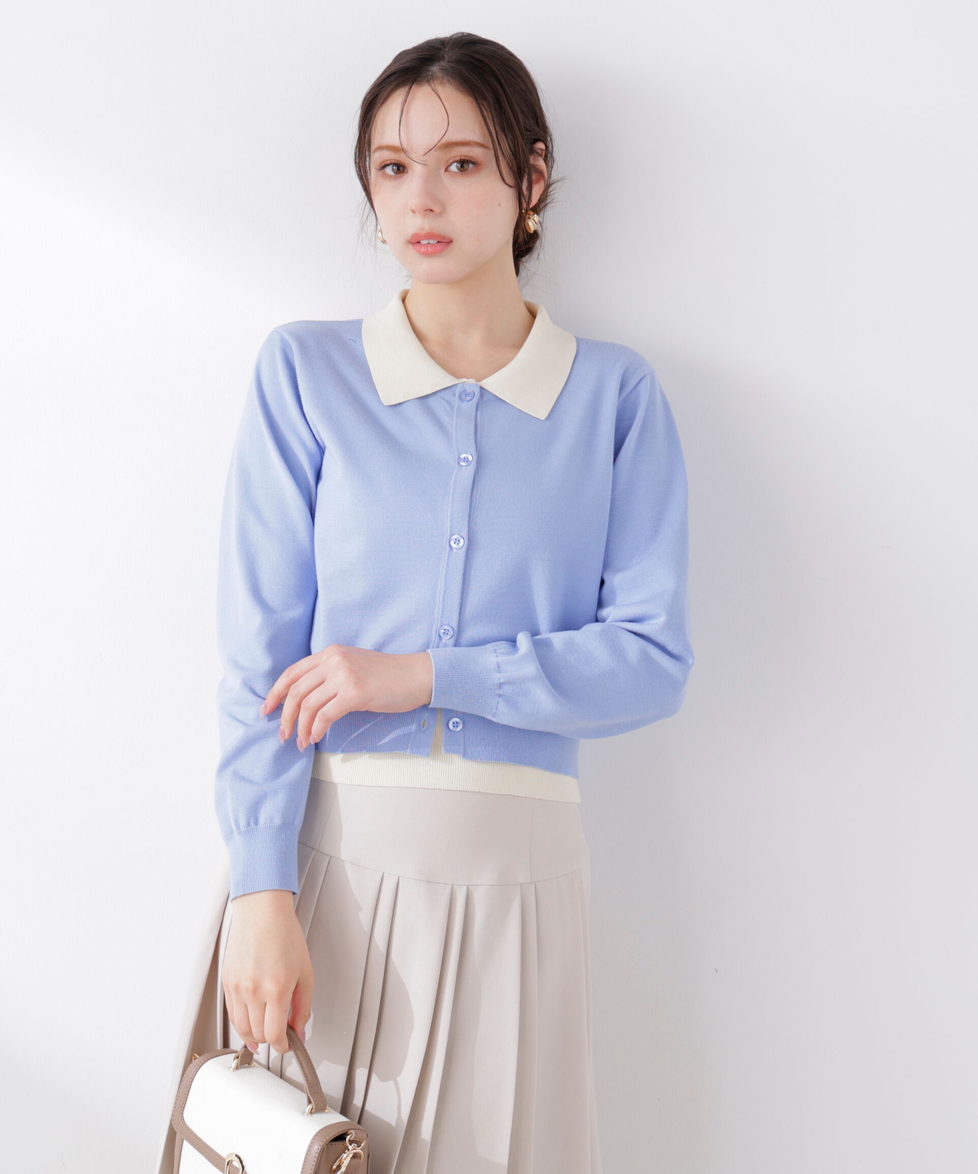 PROPORTION BODY DRESSING「〈a/mie〉レイヤード風カーディガン　26SS」|ニット・セーター|