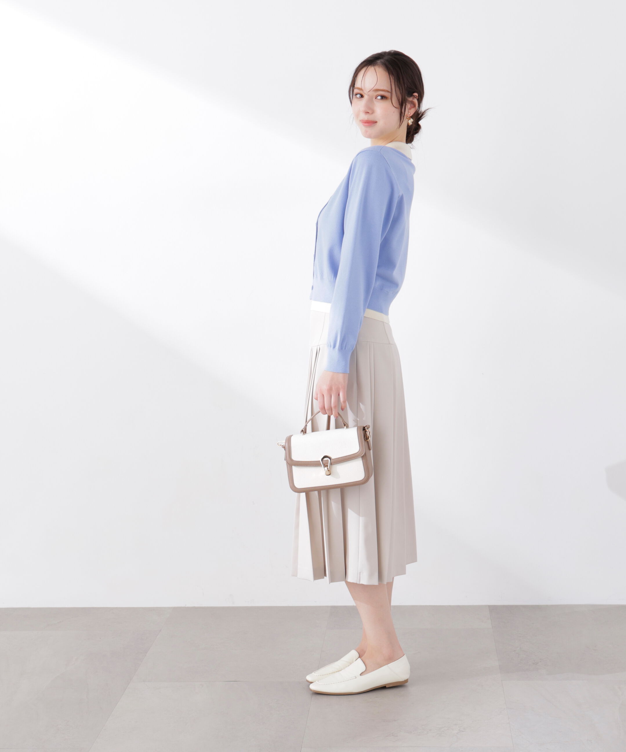 PROPORTION BODY DRESSING「〈a/mie〉レイヤード風カーディガン　26SS」|ニット・セーター|