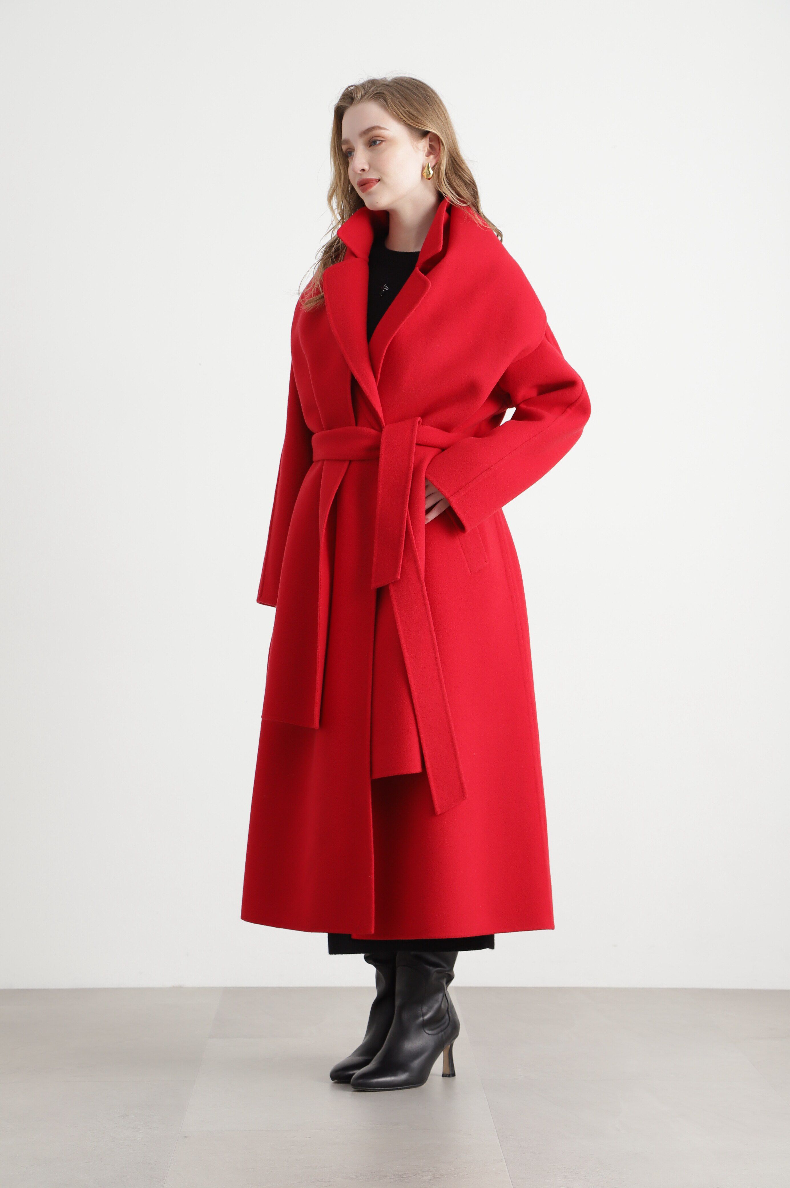  「ストール付きベルテッドリバーコート」|その他|