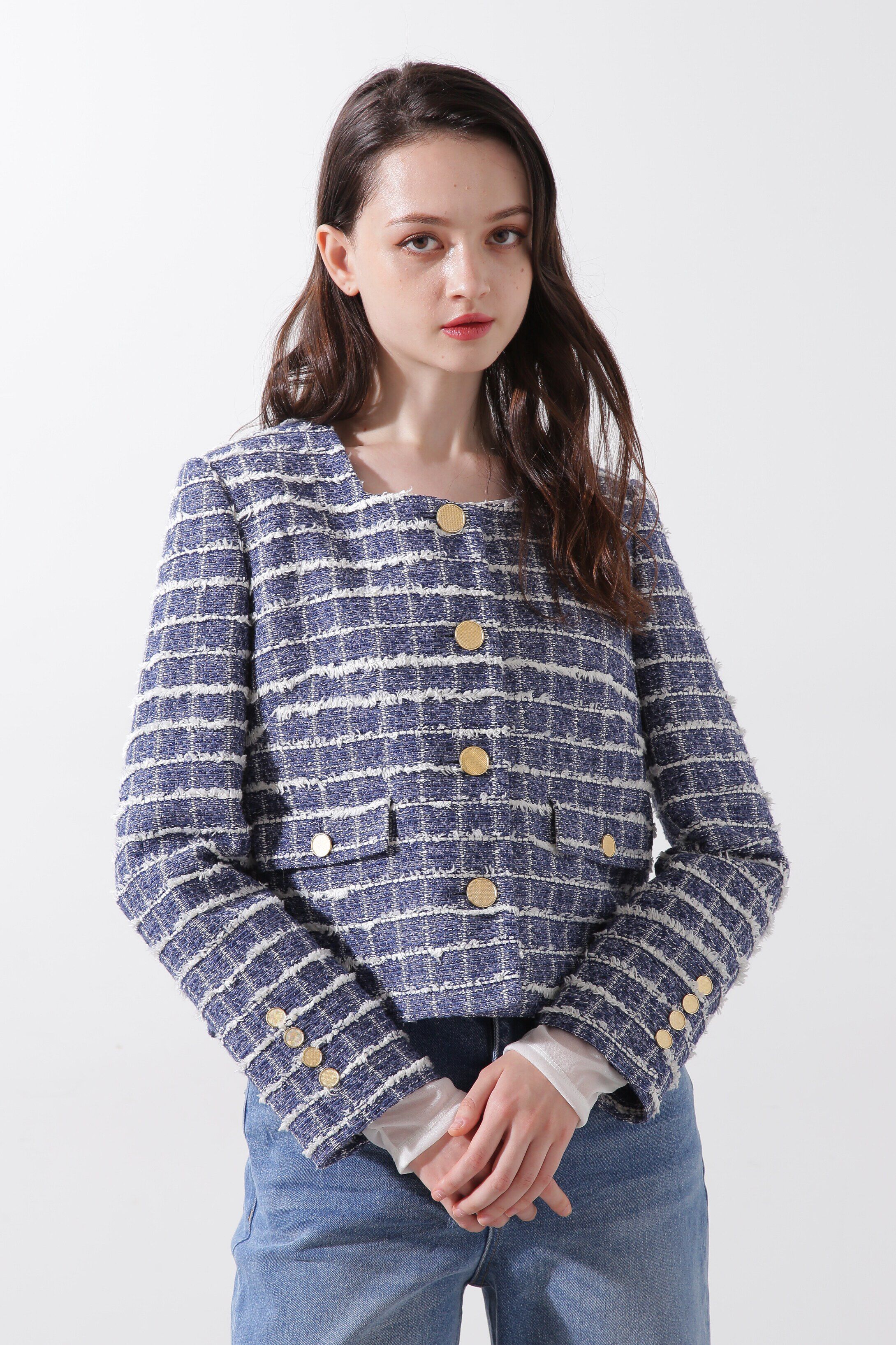  「◆スクエアーネックツイードジャケット」|その他|