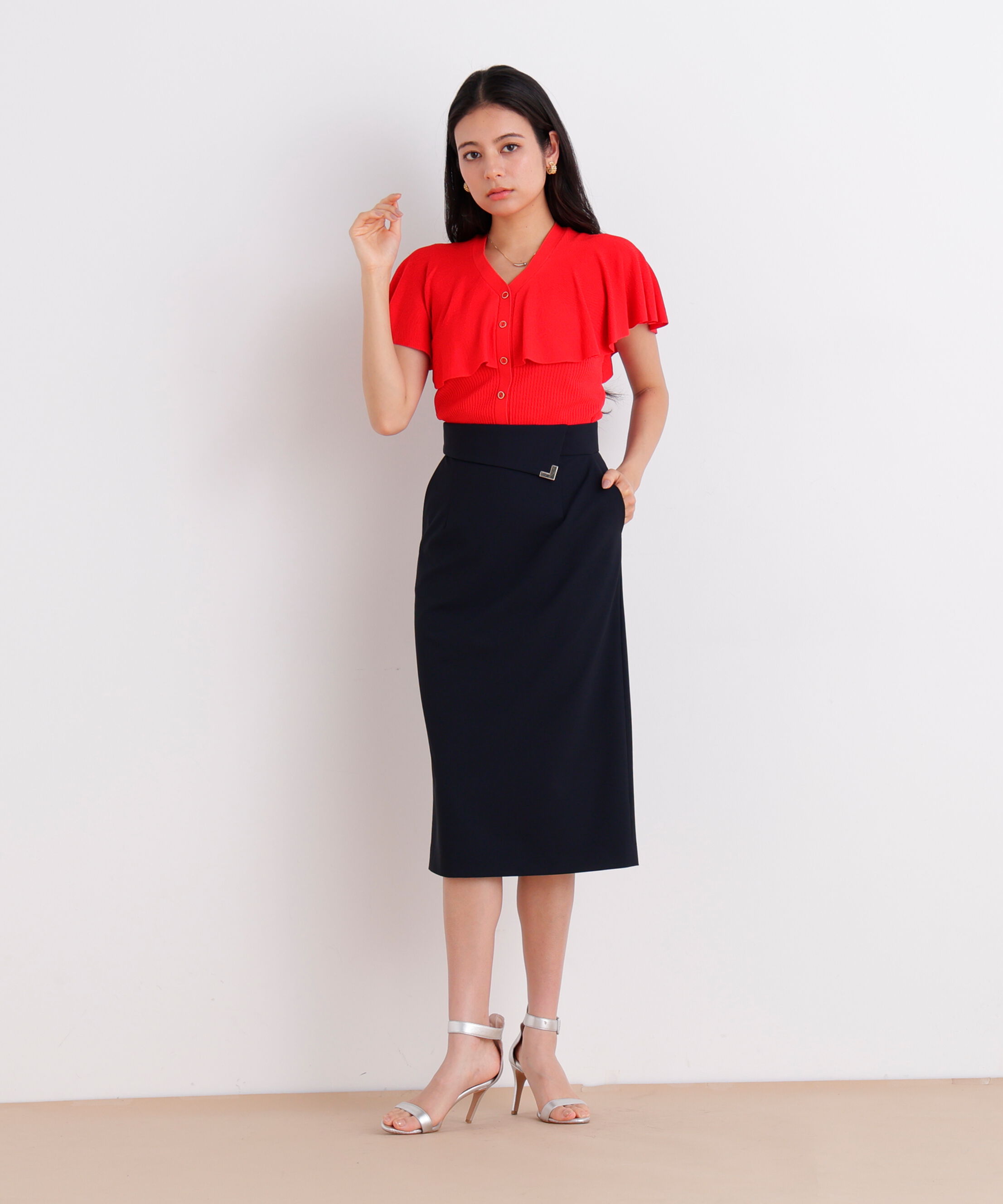  「Ｌ字メタルタイトスカート」|スカート|