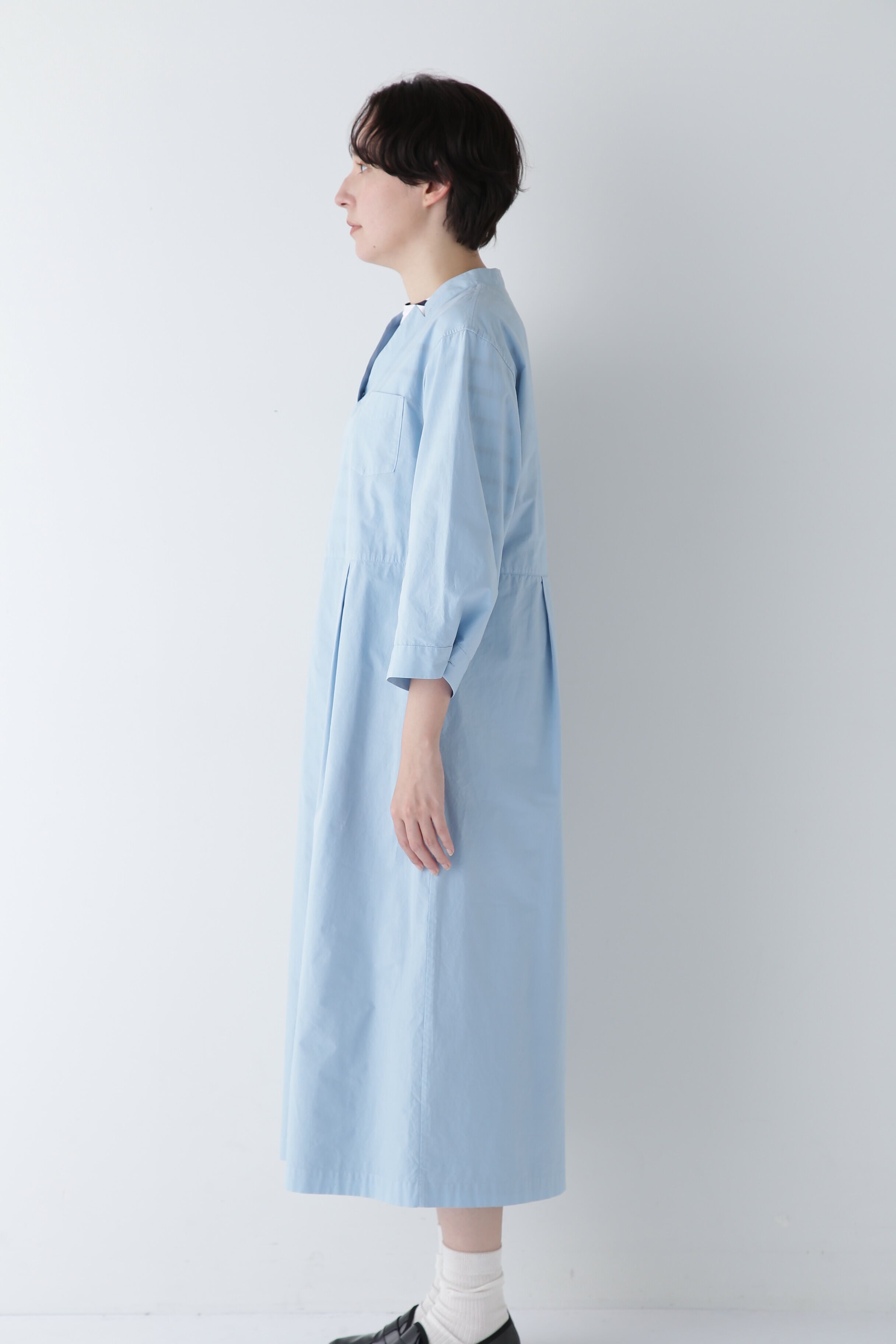  「◆製品染め刻み衿ワンピース」|ワンピース|