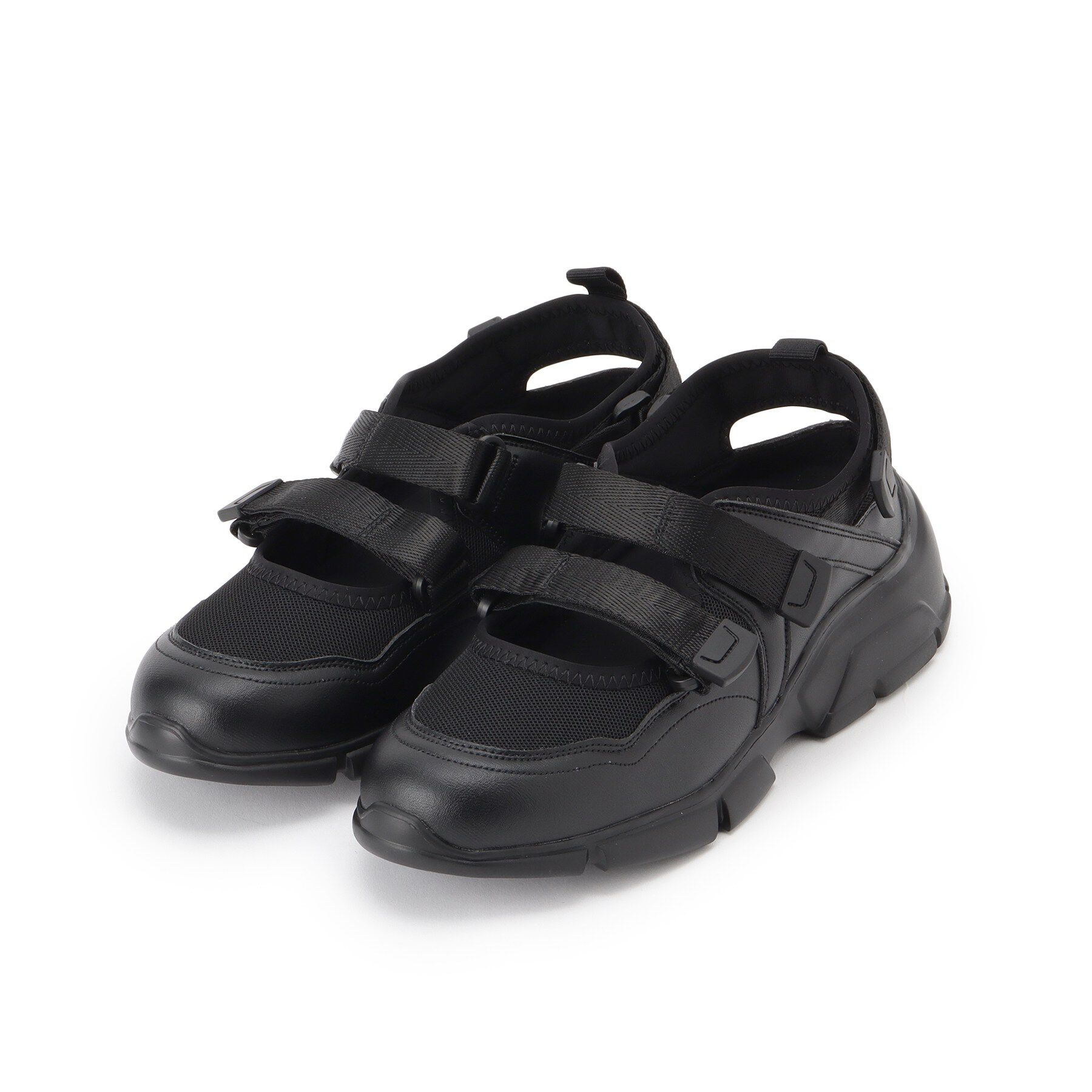 Dessin「ダブルストラップスニーカーサンダル」|サンダル|ブラック(019)