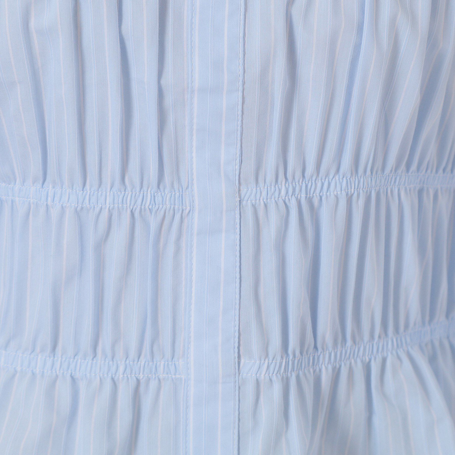 ITS&rsquo;DEMO「【洗濯機OK】ギャザーストライプブラウス」|シャツ・ブラウス|