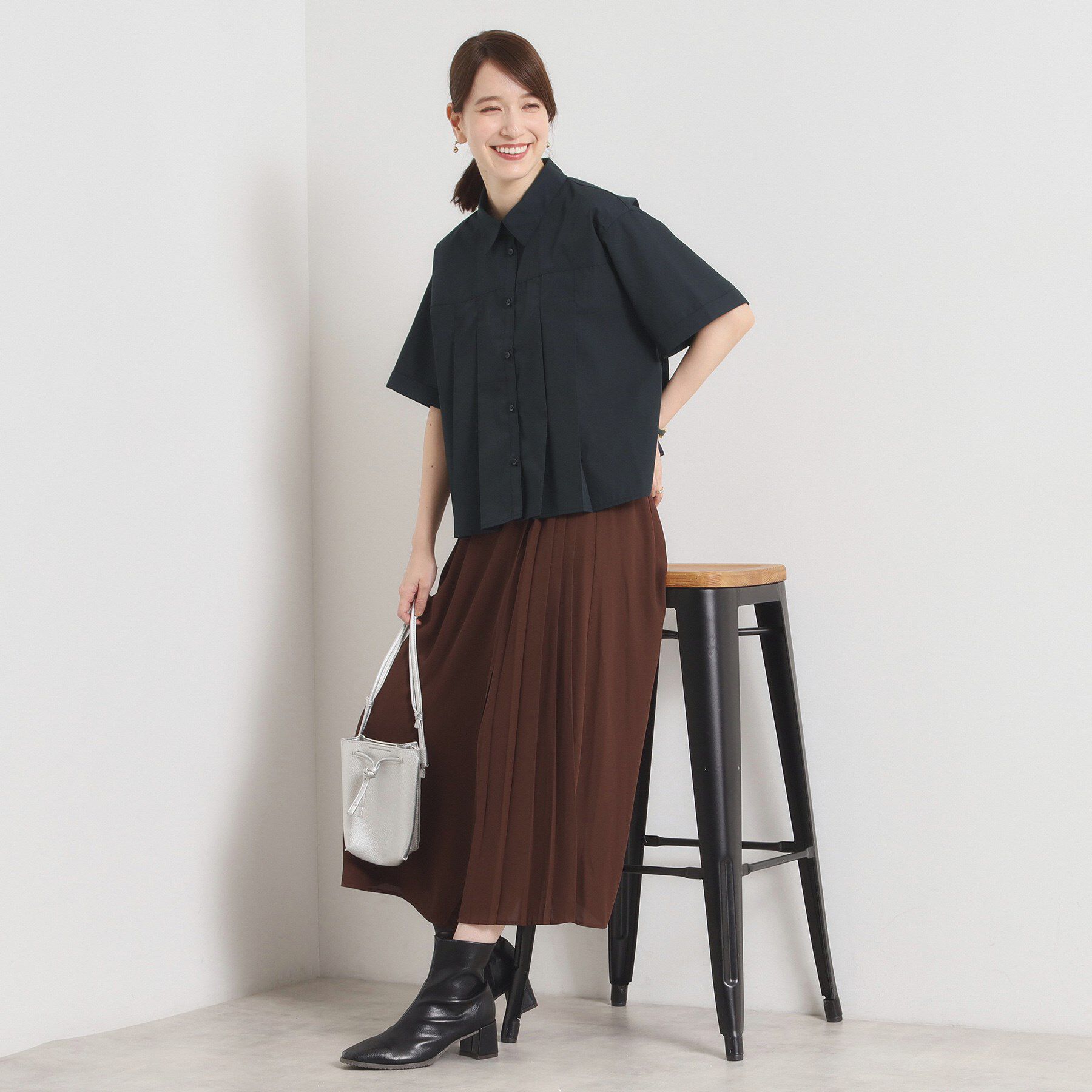 ITS&rsquo;DEMO「【洗濯機OK】プリーツブラウス」|シャツ・ブラウス|