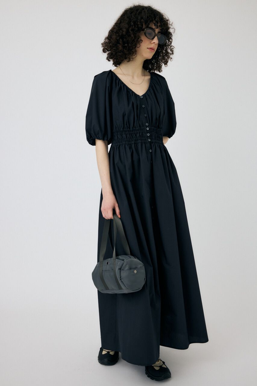 MOUSSY「WAIST GATHER ロングドレス」|ワンピース|
