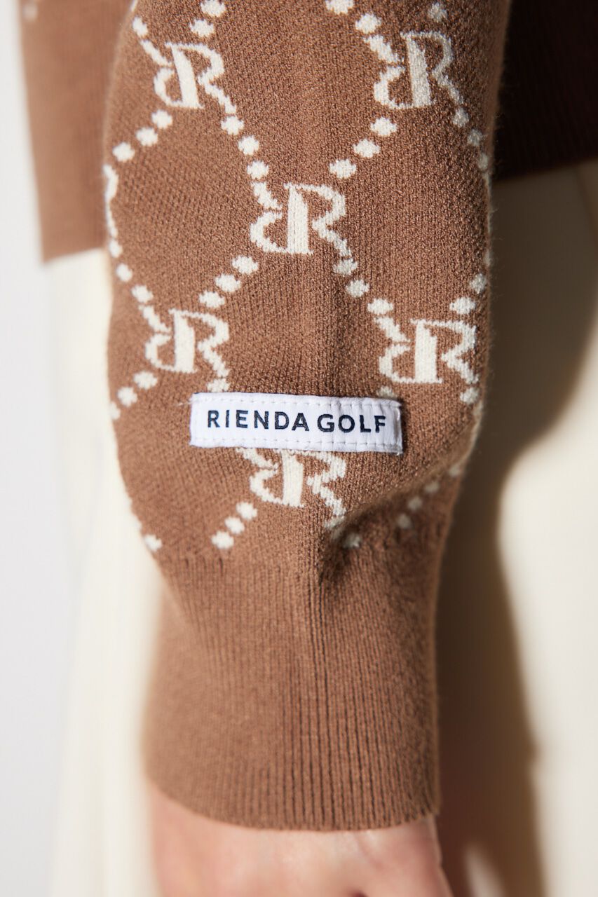 rienda「モノグラムロゴニットトップス」|ニット・セーター|