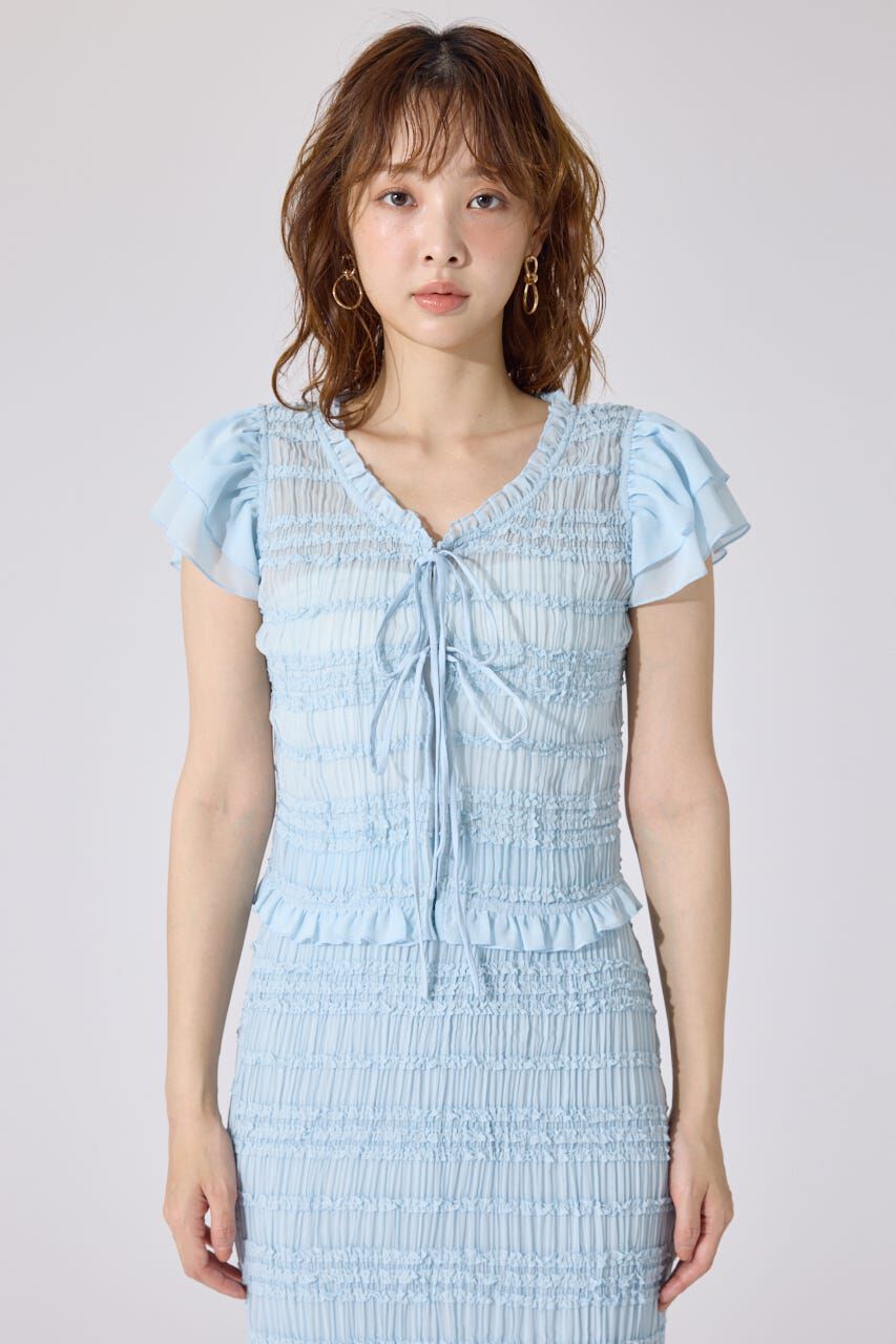 rienda「シャーリングカットトップス」|シャツ・ブラウス|