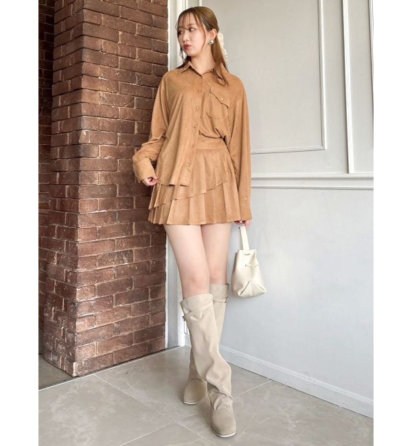 dazzlin「【セットアップ対応】ベルトダブルプリーツスカート」|スカート|