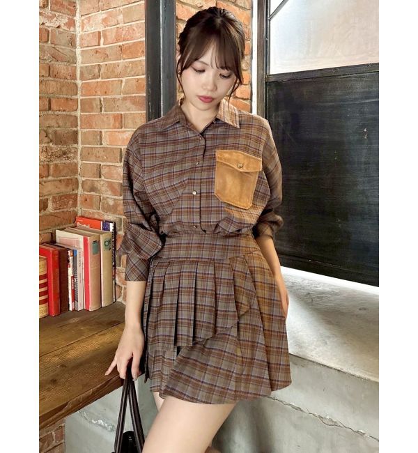 dazzlin「【セットアップ対応】ベルトダブルプリーツスカート」|スカート|