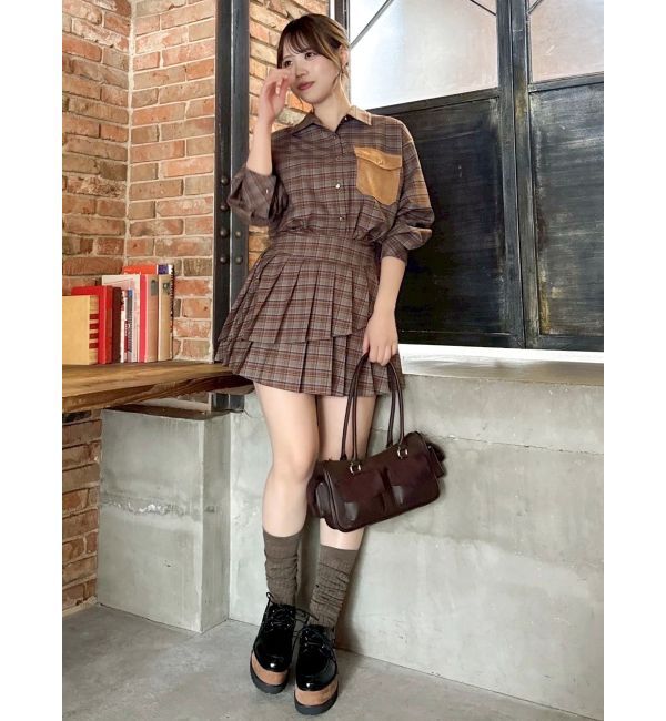 dazzlin「【セットアップ対応】ベルトダブルプリーツスカート」|スカート|