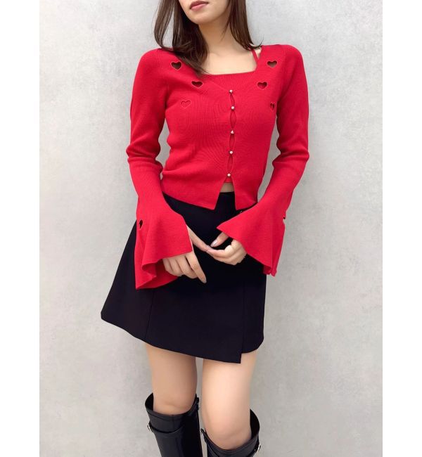 dazzlin「【追加生産分/20周年記念復刻！】カーデタイトトップス」|ニット・セーター|