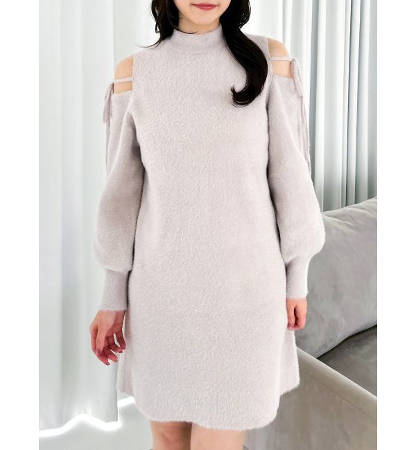 dazzlin「【WEB限定】オープンショルダーミニワンピース」|ワンピース|