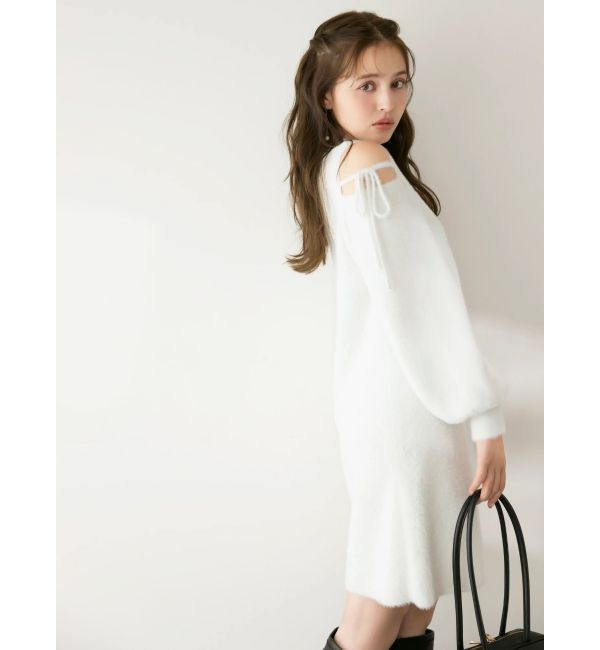 dazzlin「【WEB限定】オープンショルダーミニワンピース」|ワンピース|