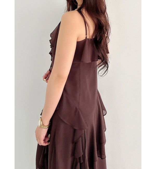 MERCURYDUO「ラッフルティアードキャミワンピース」|ワンピース|