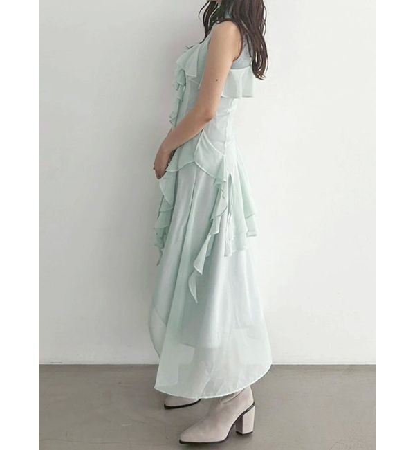 MERCURYDUO「ラッフルティアードキャミワンピース」|ワンピース|