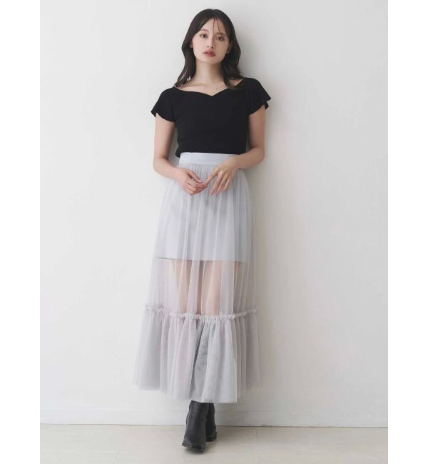 MERCURYDUO「チュールティアードスカート」|スカート|