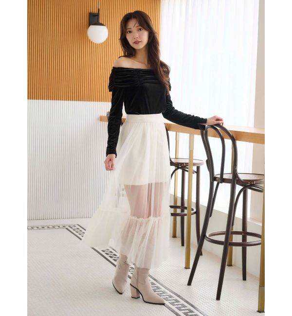MERCURYDUO「チュールティアードスカート」|スカート|