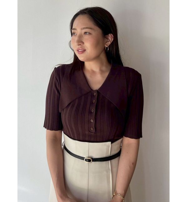 LAGUNAMOON「【機能性アイテム】ウォッシャブルビックカラーニットプルオーバー」|ニット・セーター|