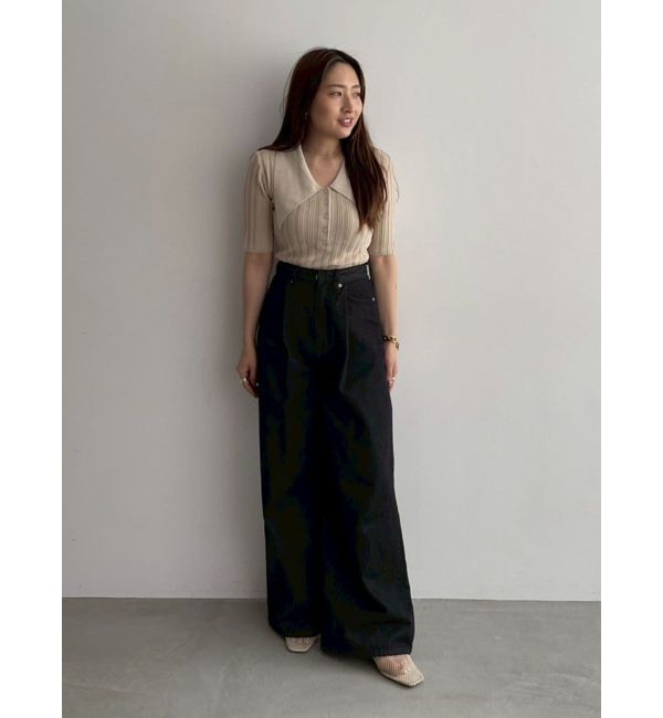 LAGUNAMOON「【機能性アイテム】ウォッシャブルビックカラーニットプルオーバー」|ニット・セーター|