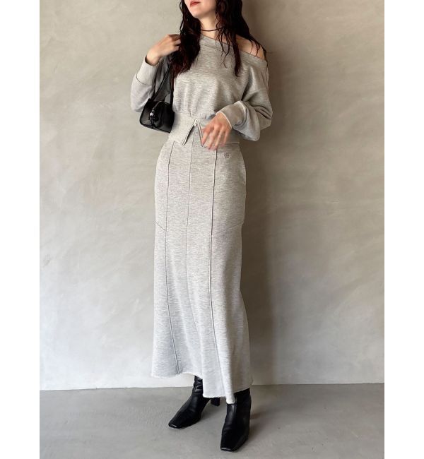 LAGUNAMOON「ラメスウェットナロースカート」|スカート|