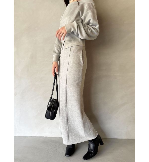 LAGUNAMOON「ラメスウェットナロースカート」|スカート|