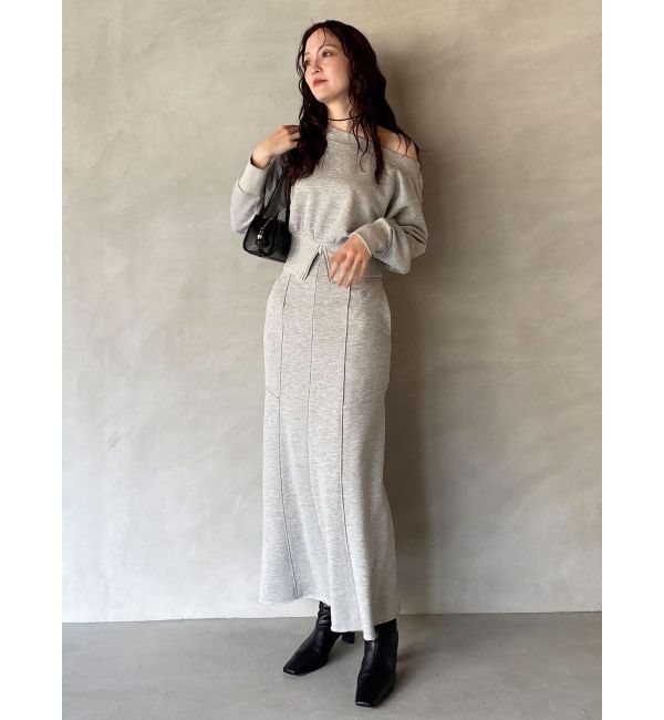 LAGUNAMOON「ラメスウェットナロースカート」|スカート|